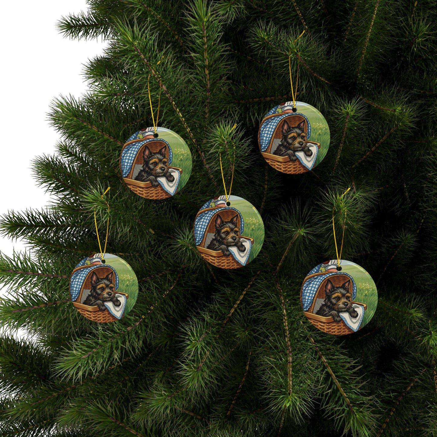 Ceramic Ornaments, Toto Wizard of Oz Tree, 2-Side Print, Collectible Series 2 Ornament, Holiday Decor, Christmas Ornament, Gift for Wizard