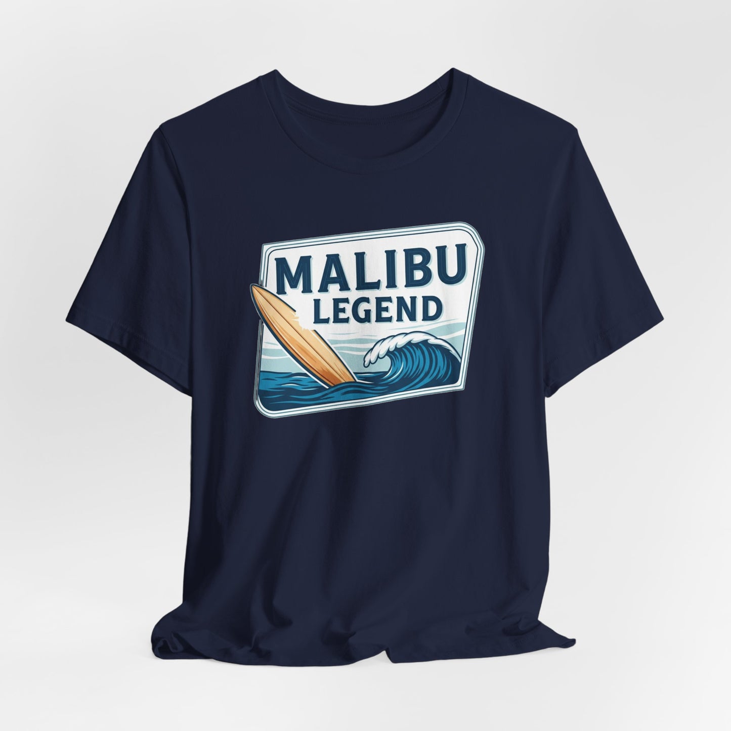 Malibu Legend Surf Tee | Unisex Jersey Short Sleeve Shirt, Beachwear, Summer Vibes, Surfing Gift, California Style, Malibu Souvenir Tee