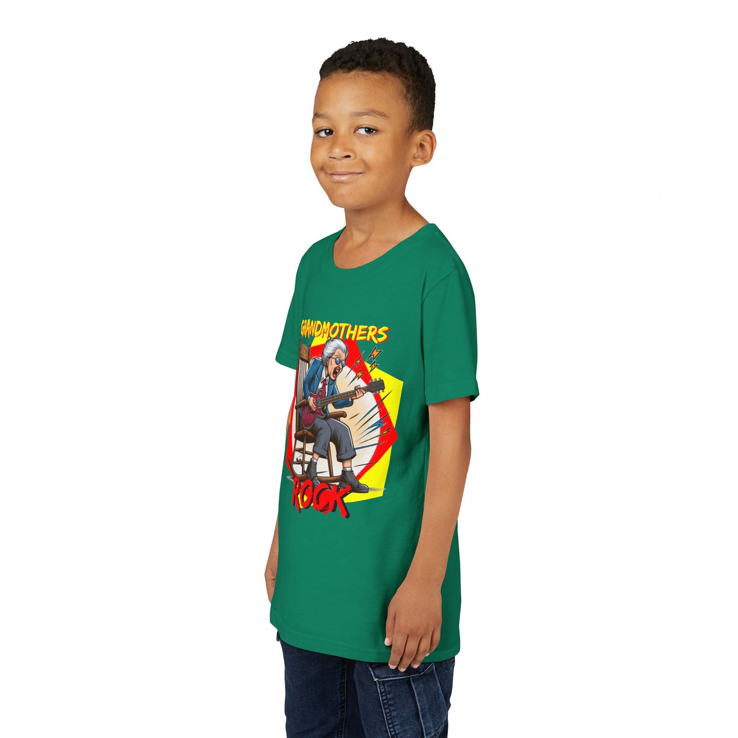 'Grandmothers Rock' Youth Short Sleeve Tee - Funny Design to Show Love for Grandma - Schmartypants