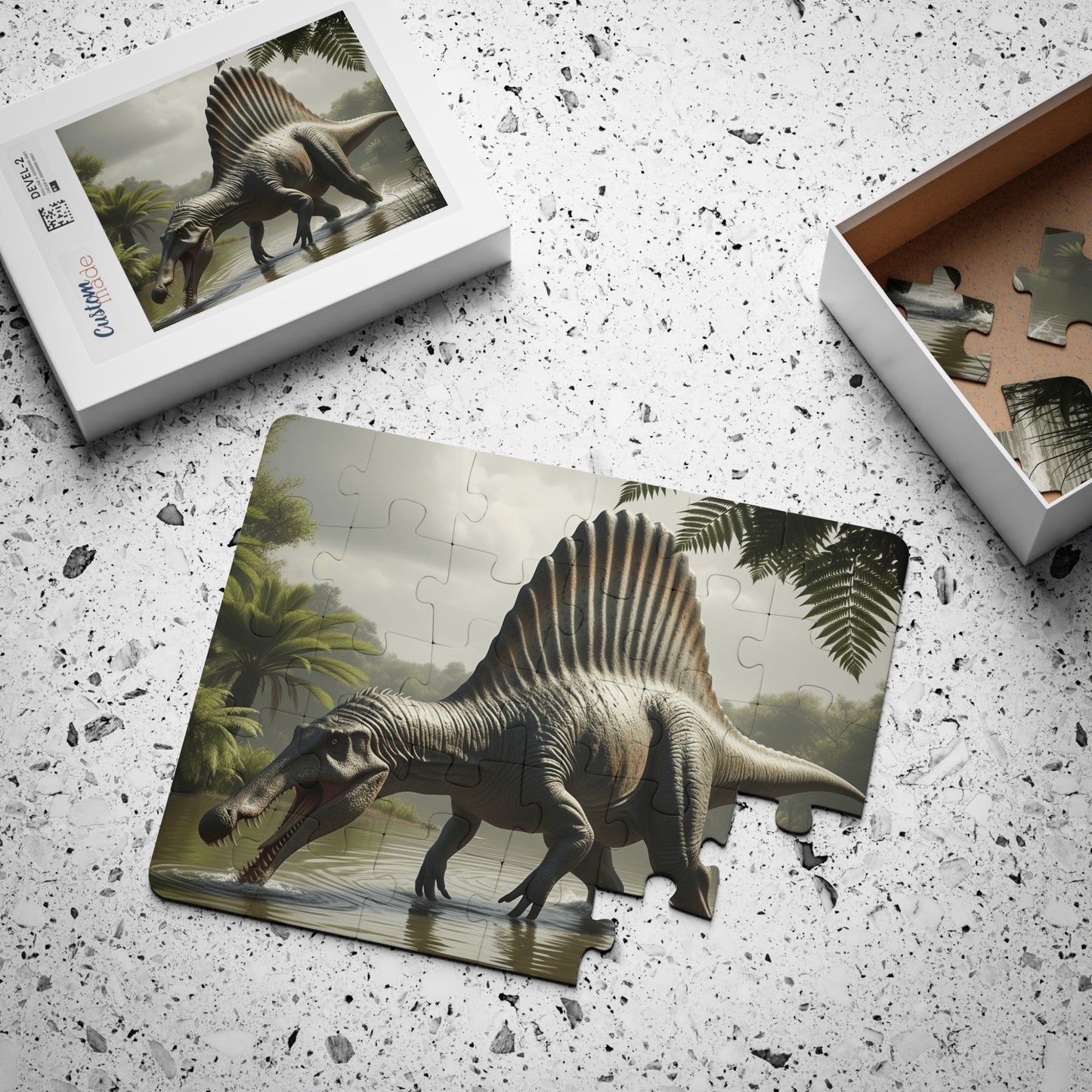 Dinosaur Puzzle for Kids, 30-Piece Spinosaurus Puzzle, Fun Educational Toy, Perfect Birthday Gift, STEM Activity, Dinosaur-Themed Decor