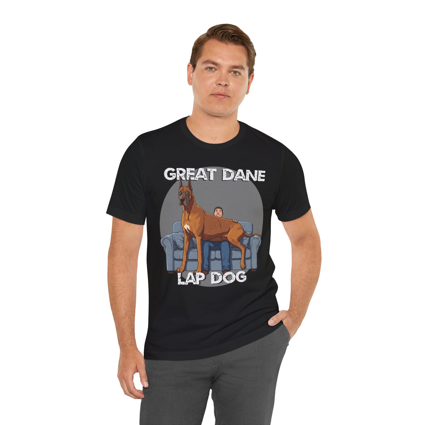 Great Dane Lap Dog Unisex Tee - Hilarious Dog Lover Graphic T-Shirt - Schmartypants