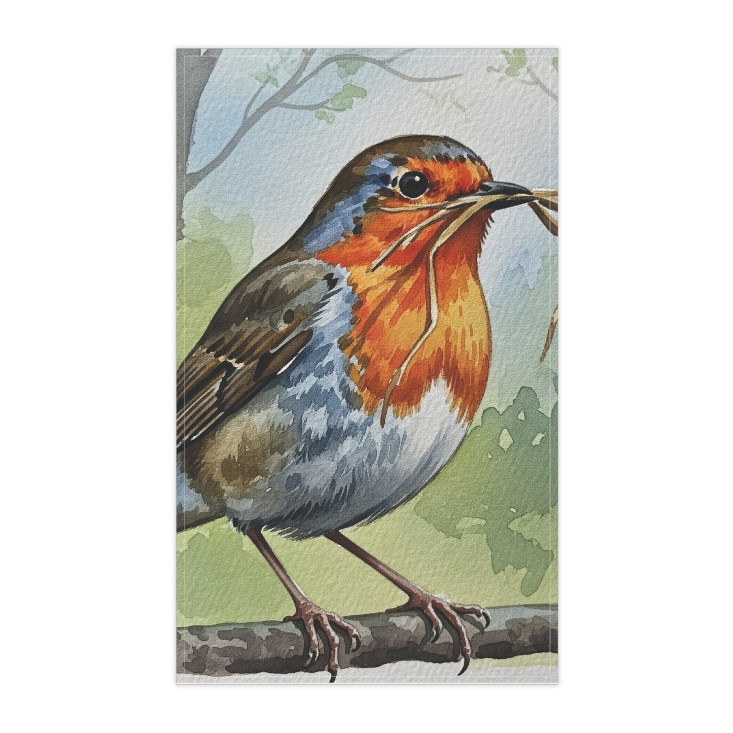 Charming Robin Design Tea Towels, Elegant Kitchen Decor, Gift for Bird Lovers, Nature Lover's Home, Rustic Kitchen Accessories