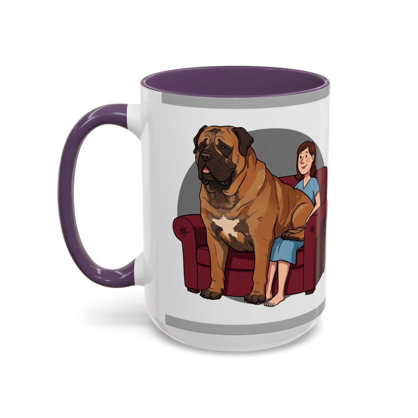 Mastiff Lap Dog Accent Coffee Mug - Perfect Funny Gift for Dog Lovers, Mastiff Breeders - Schmartypants