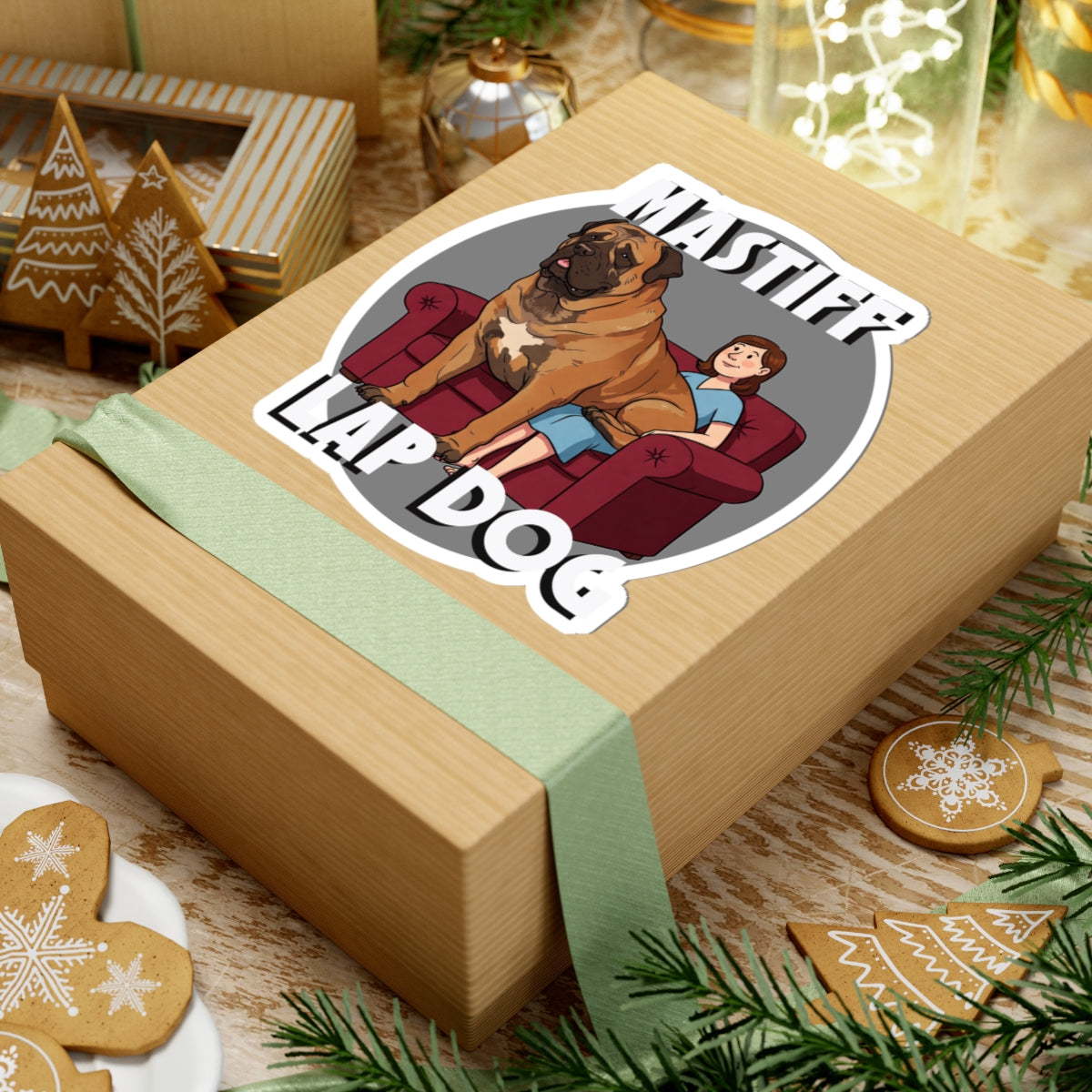 Mastiff Lap Dog Stickers – Fun Canine Humor for Dog Lovers - Schmartypants