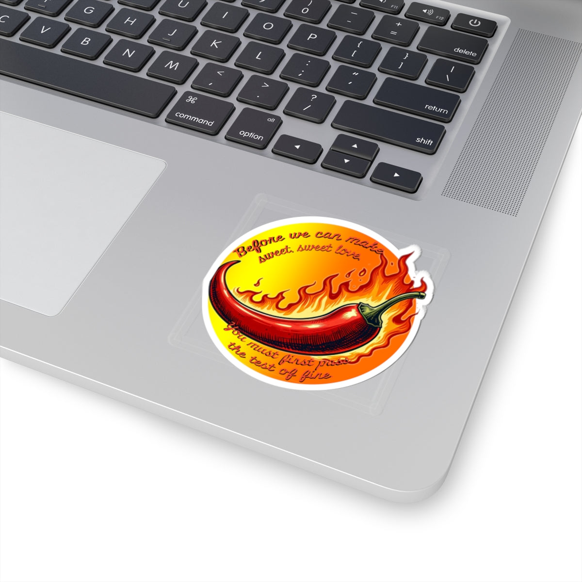 Spicy Love Kiss-Cut Stickers - Funny Chili Pepper Design for Valentine's Day - Schmartypants