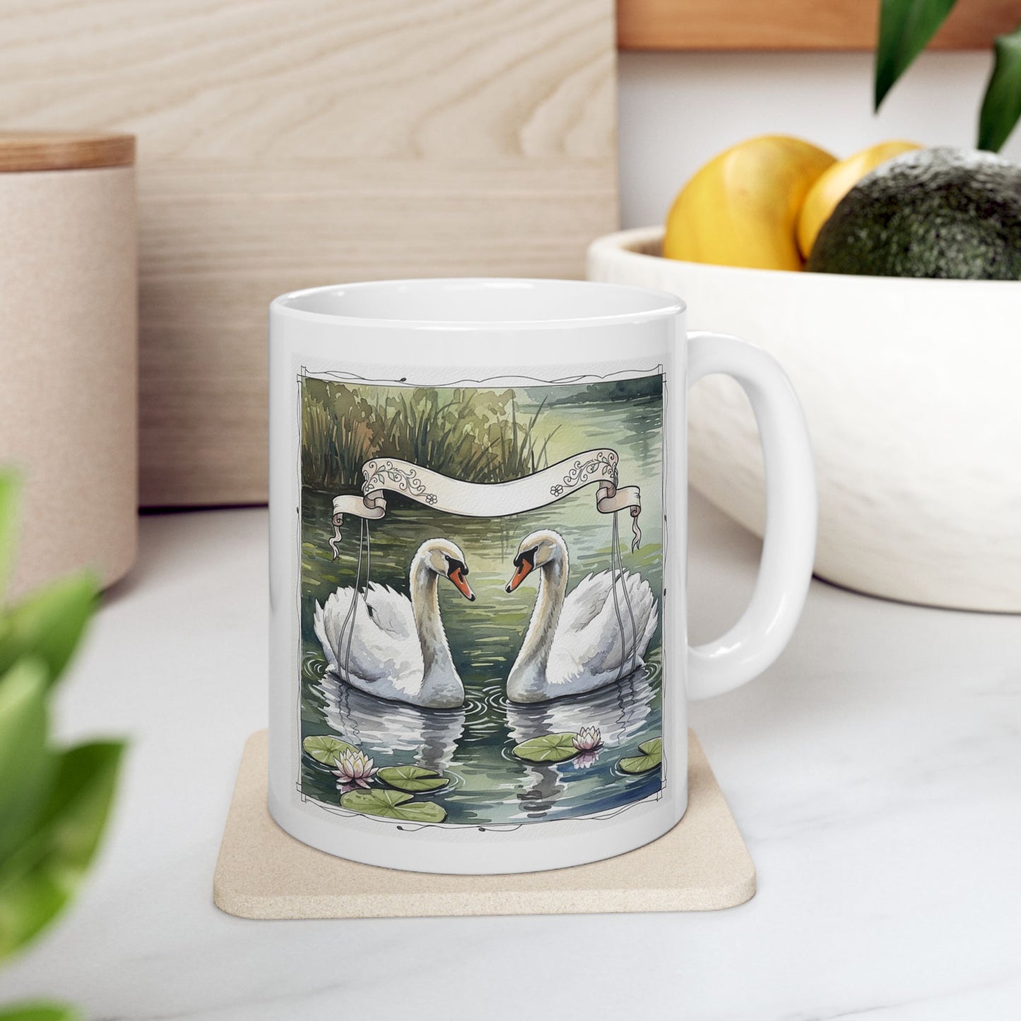 Personalizable Wedding Reception Favor Ceramic Mug, Gift Coffee Cup, Customizable Bridal Shower Tea Mug, Special Occasion Guest Present