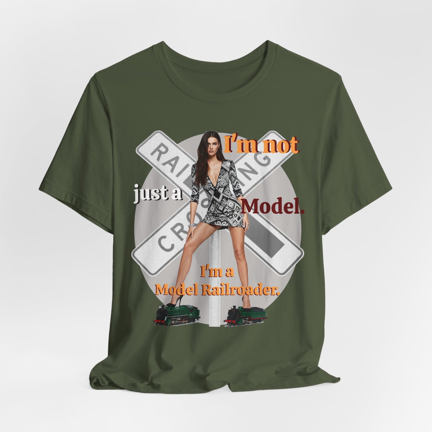Railroad Model Unisex Tee, Train Lover Gift, Funny 'Model Railroader' Shirt, Model Railroading Apparel, Unique Graphic T-Shirt - Schmartypants