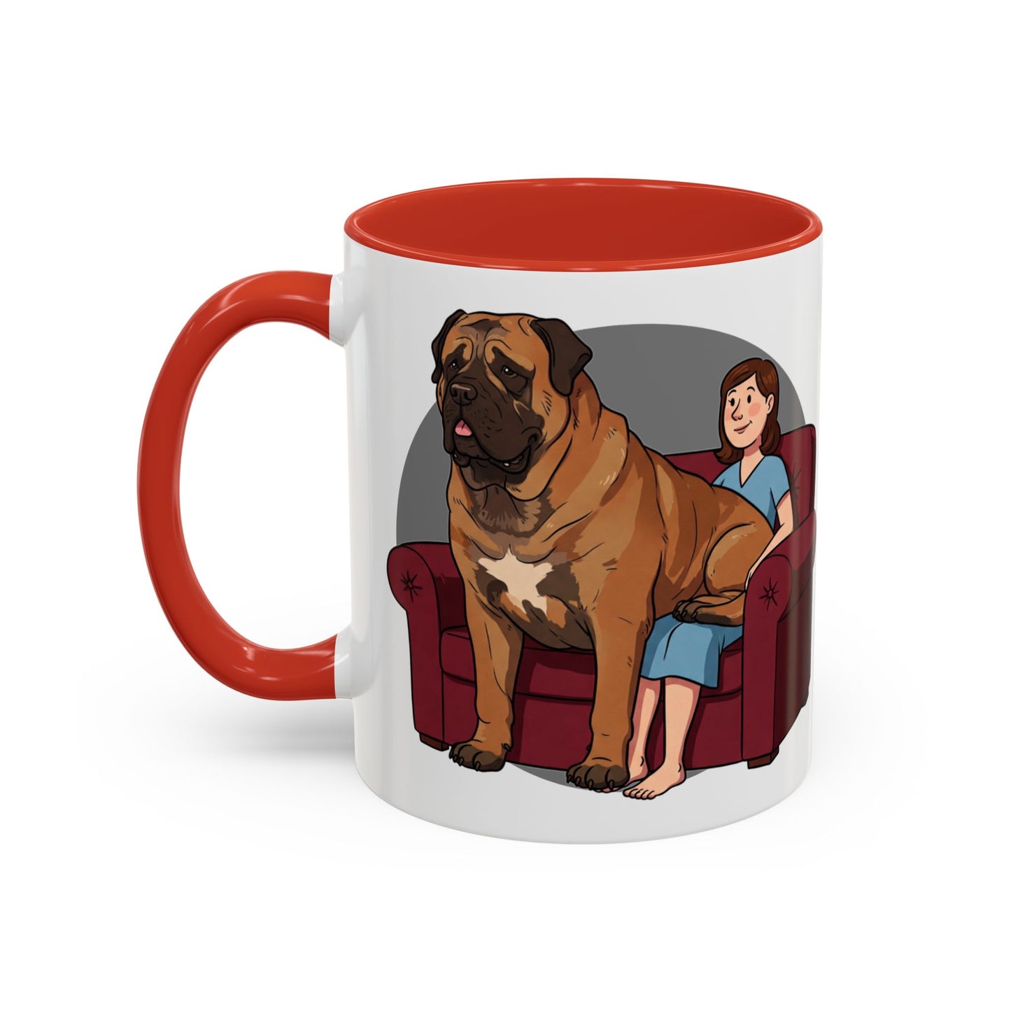 Mastiff Lap Dog Accent Coffee Mug - Perfect Funny Gift for Dog Lovers, Mastiff Breeders - Schmartypants