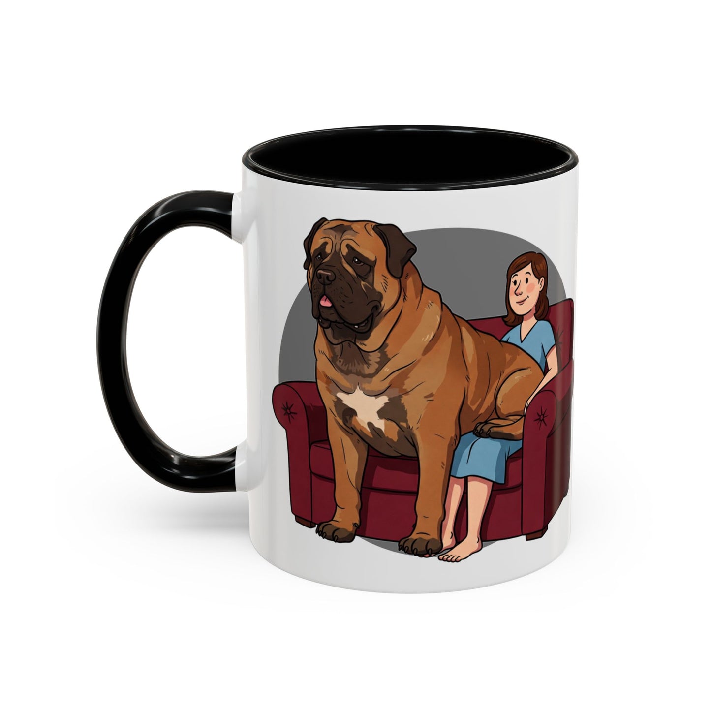 Mastiff Lap Dog Accent Coffee Mug - Perfect Funny Gift for Dog Lovers, Mastiff Breeders - Schmartypants