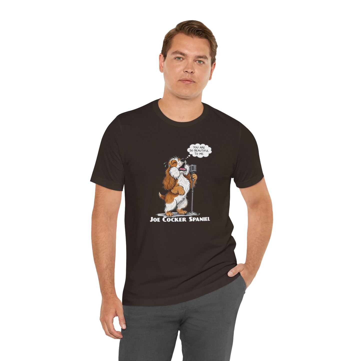 Funny 'Joe Cocker Spaniel' Dog Lovers Tee, Unisex Dog Shirt, Funny Pet Owner Apparel