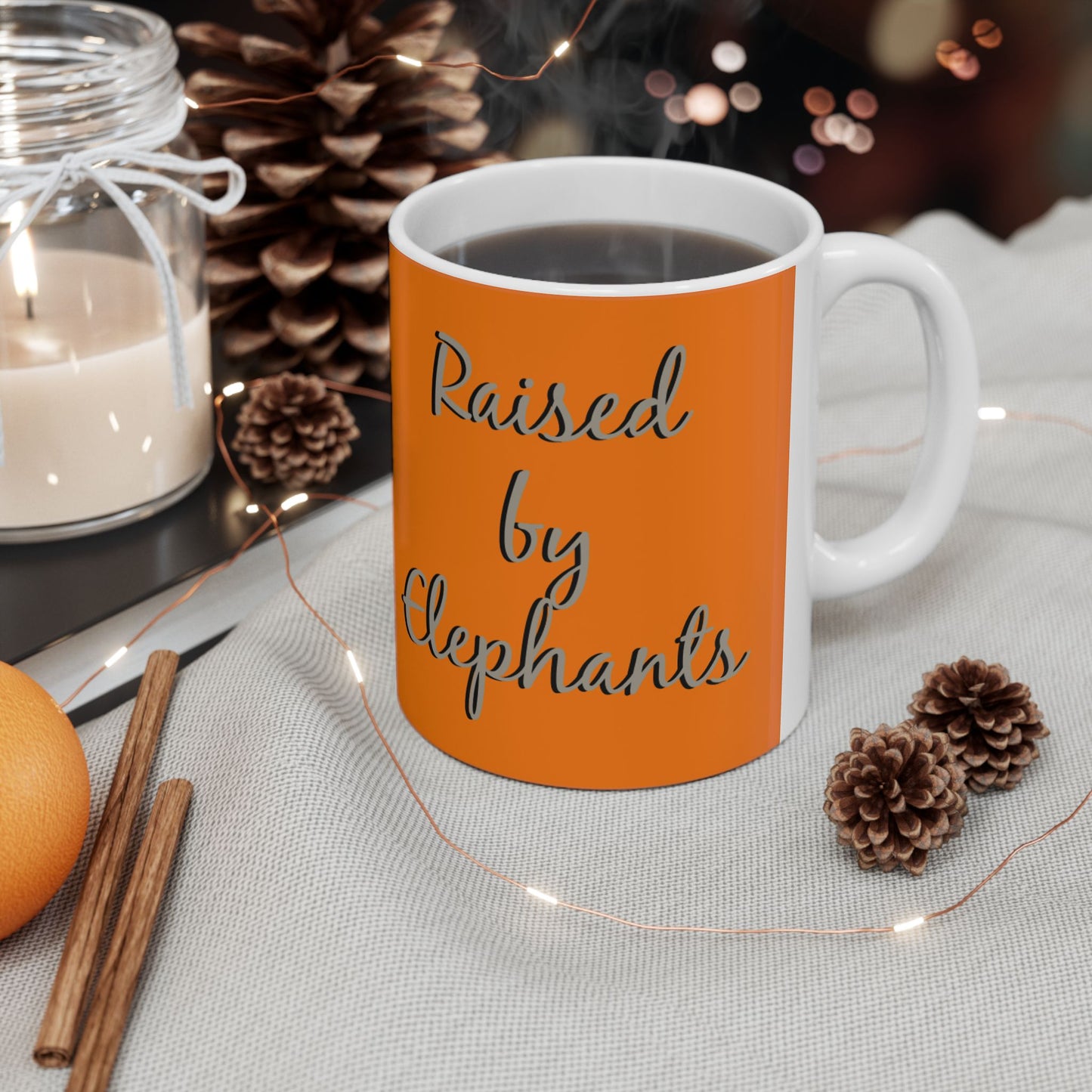 Funny Elephant Family Ceramic Mug - Perfect Gift for Animal Lovers, Wildlife Lovers, Elephant Fans - Schmartypants