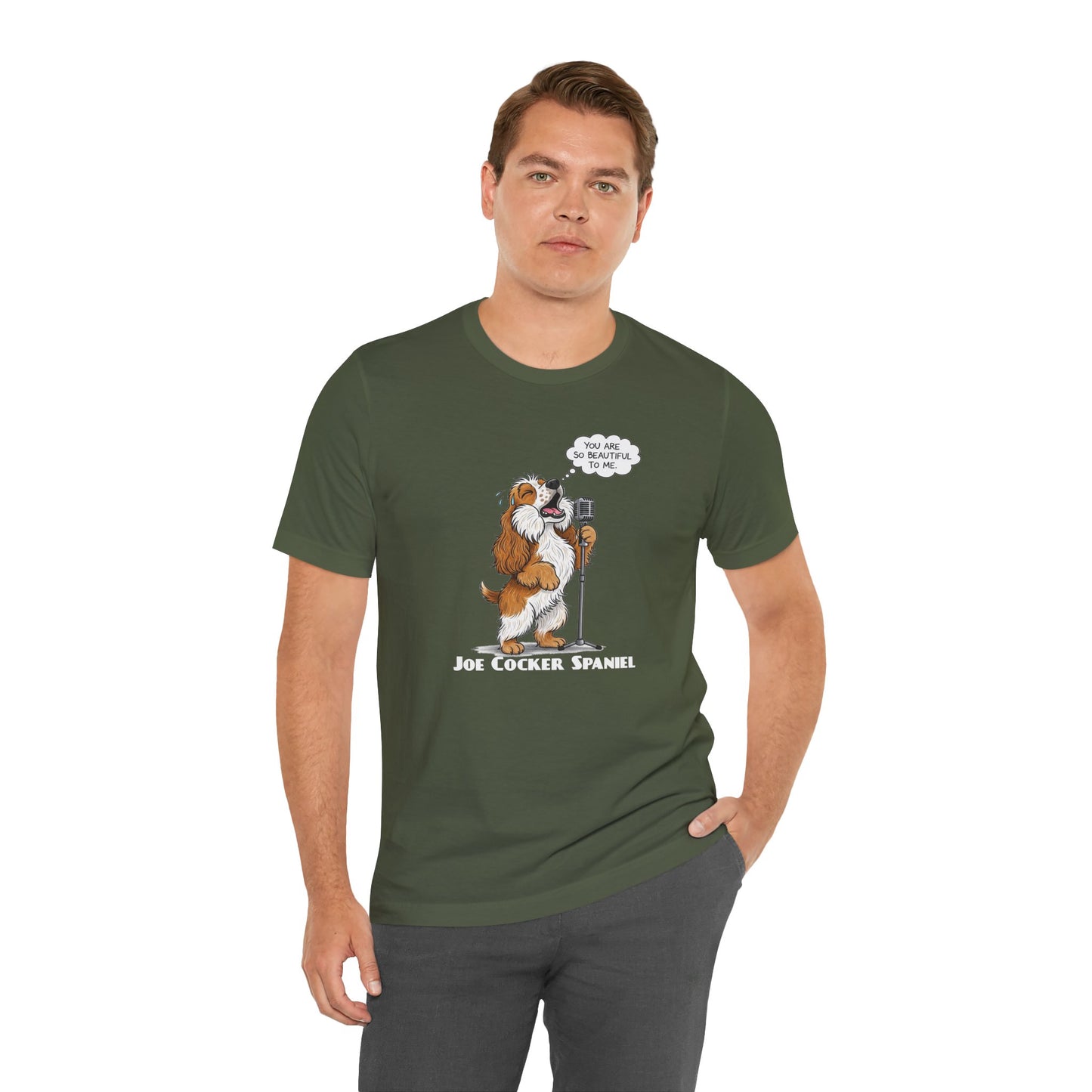 Funny 'Joe Cocker Spaniel' Dog Lovers Tee, Unisex Dog Shirt, Funny Pet Owner Apparel