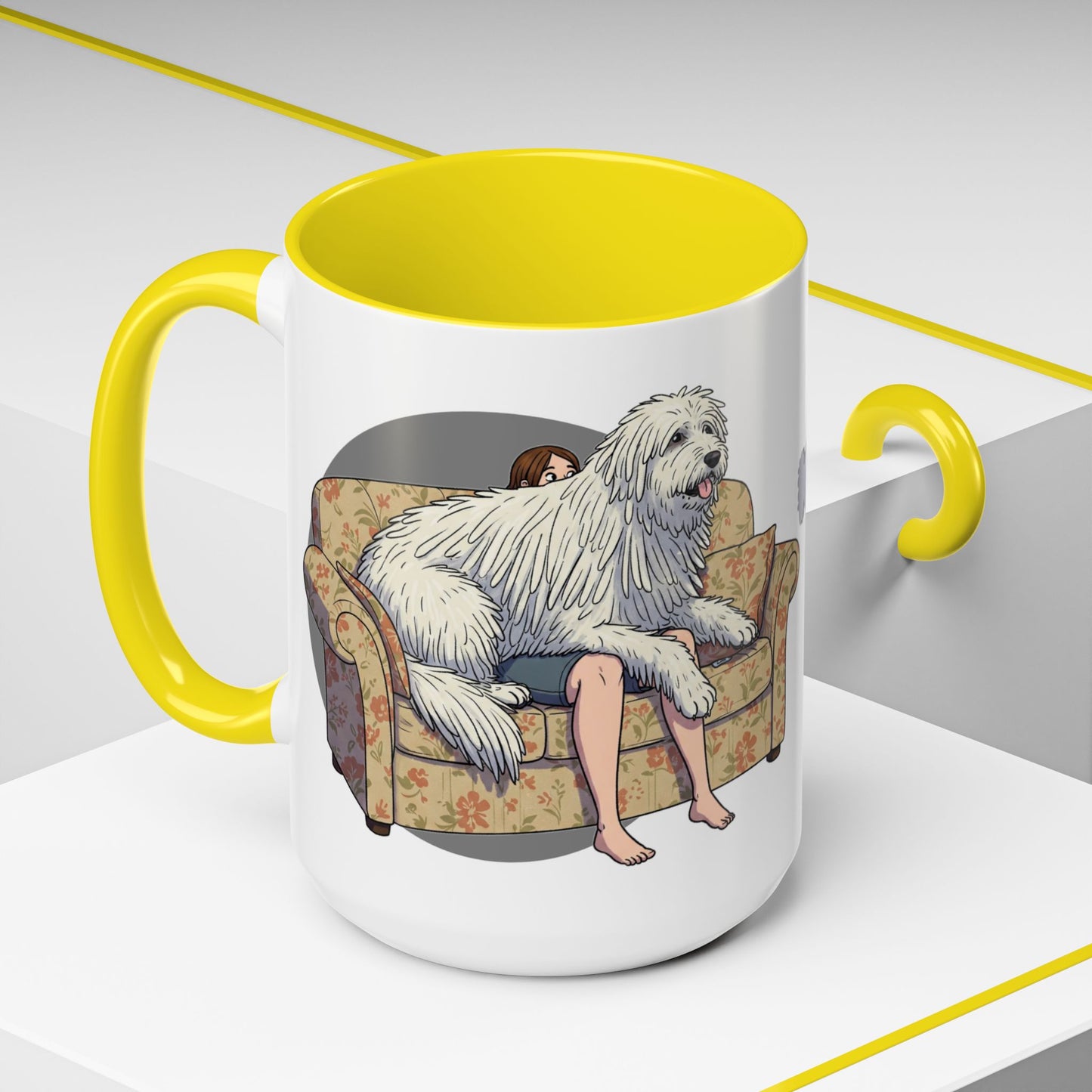 Komondor Lap Dog Coffee Mug - Funny Pet Lovers Gift - 11oz & 15oz - Schmartypants