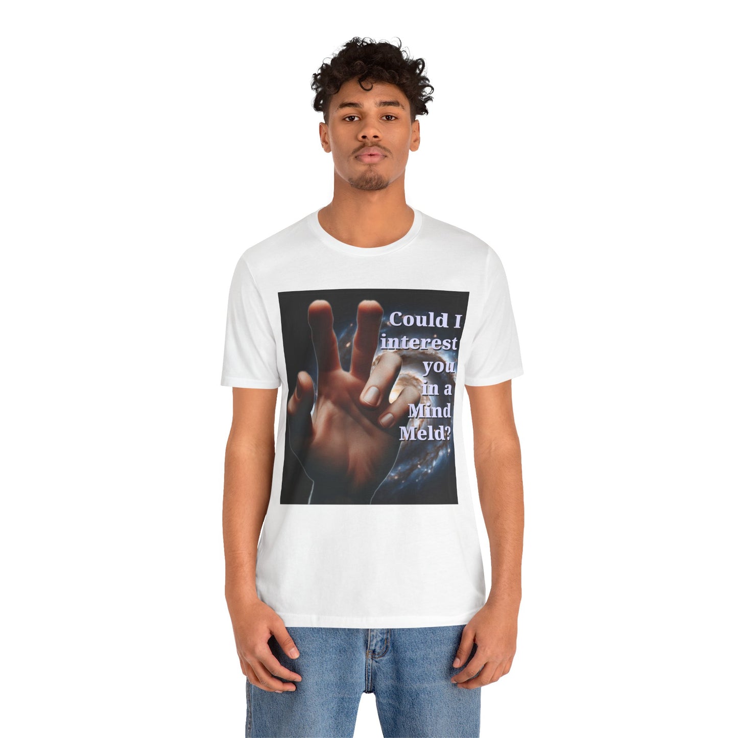'Could I Interest You in a Mind Meld?' Graphic Tee - Hilarious Unisex Short Sleeve Shirt for Sci-Fi Lovers, Star Trek Fans, & Casual Wear - Schmartypants