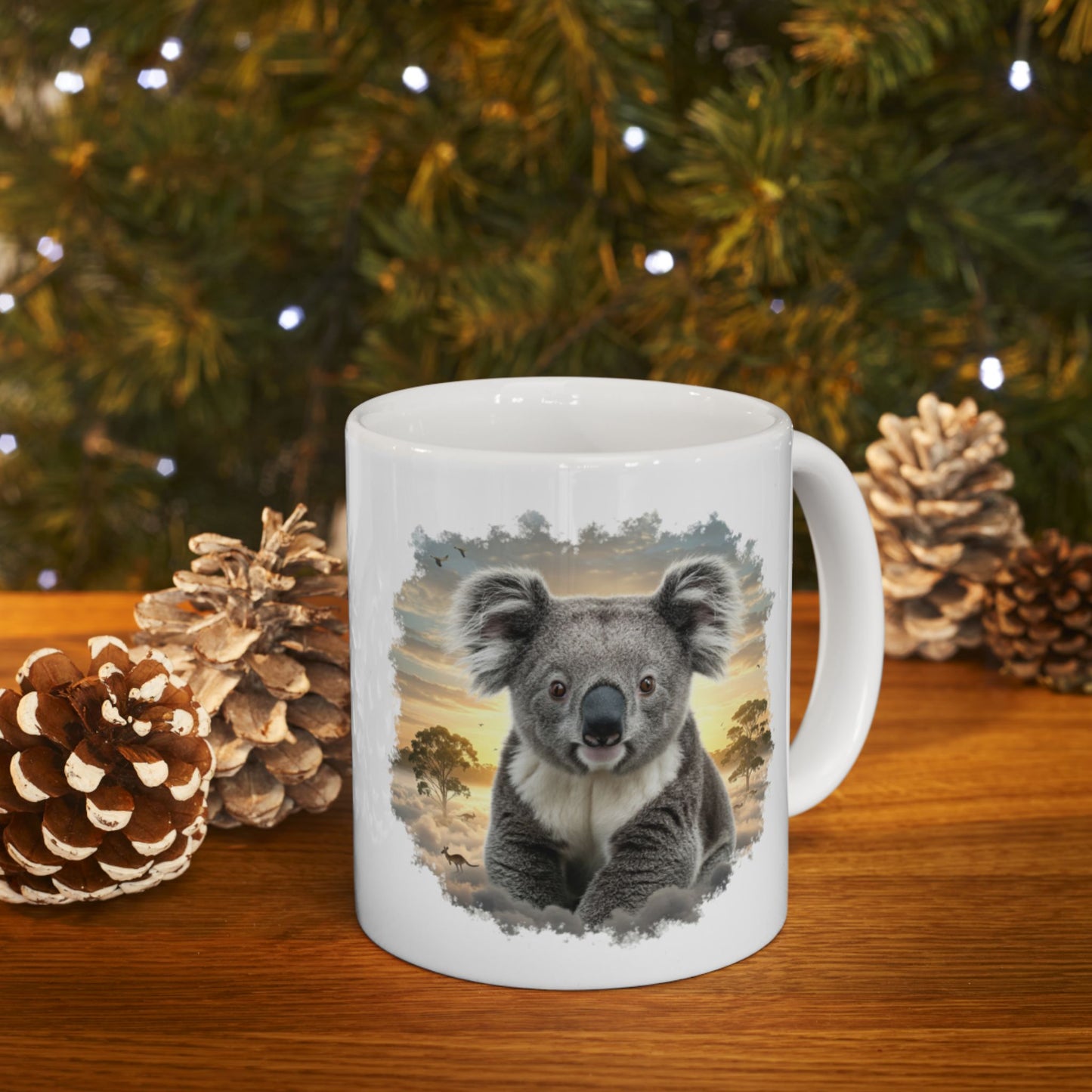 Cozy 'My Spirit Animal is a Koala' Ceramic Mug, Cute Animal Coffee Cup, Nature Lover Gift, Perfect for Animal Theme Parties