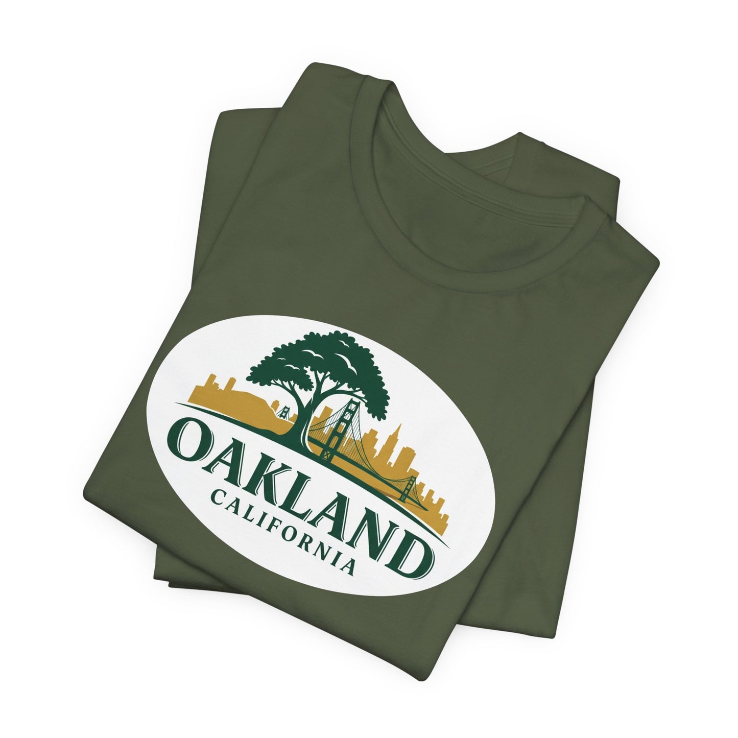 Oakland Cityscape Unisex Jersey Tee, Casual Wear, Gifts for Him/Her, Summer Fashion, Oakland California T-Shirt, Oakland Souvenir