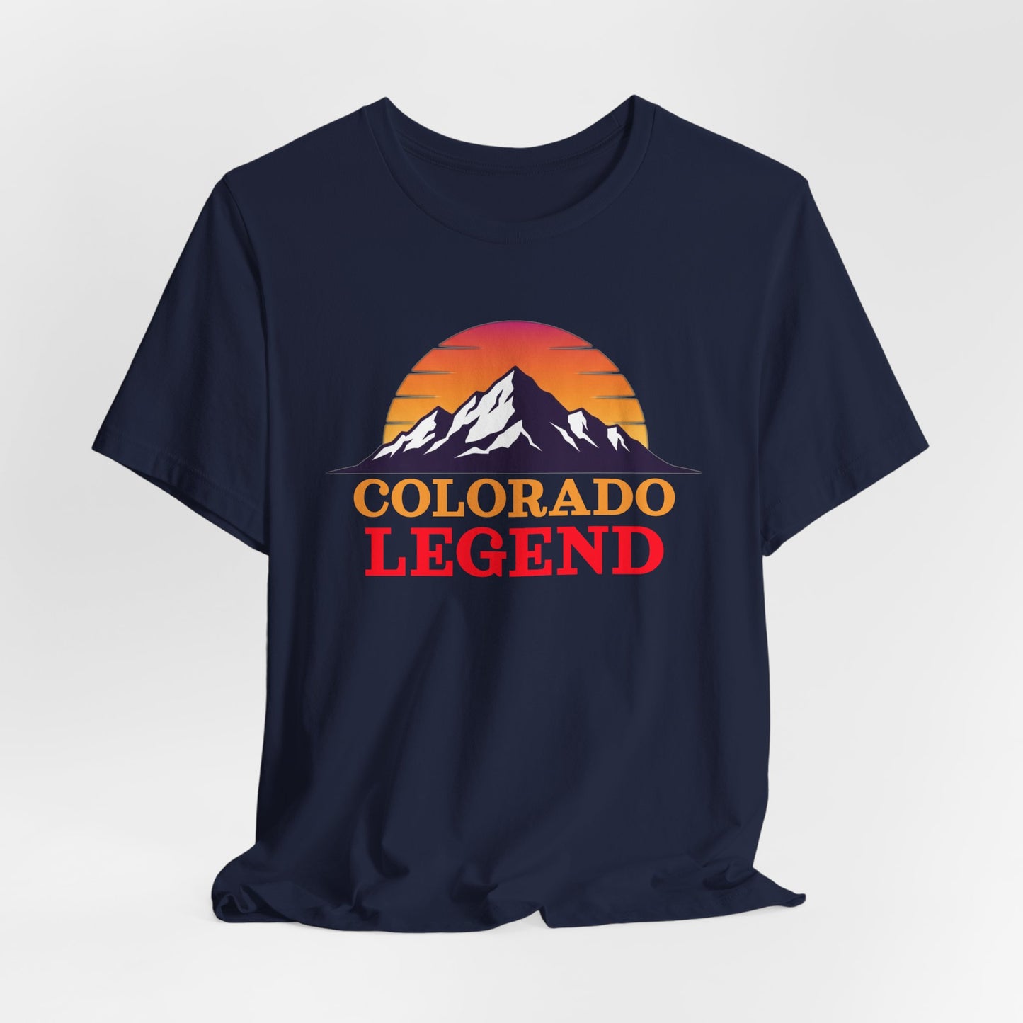 Colorado Legend Unisex Short Sleeve Tee, Mountain Lover Shirt, Adventure Gear, Gift for Hikers, Casual Wear, Outdoor Apparel