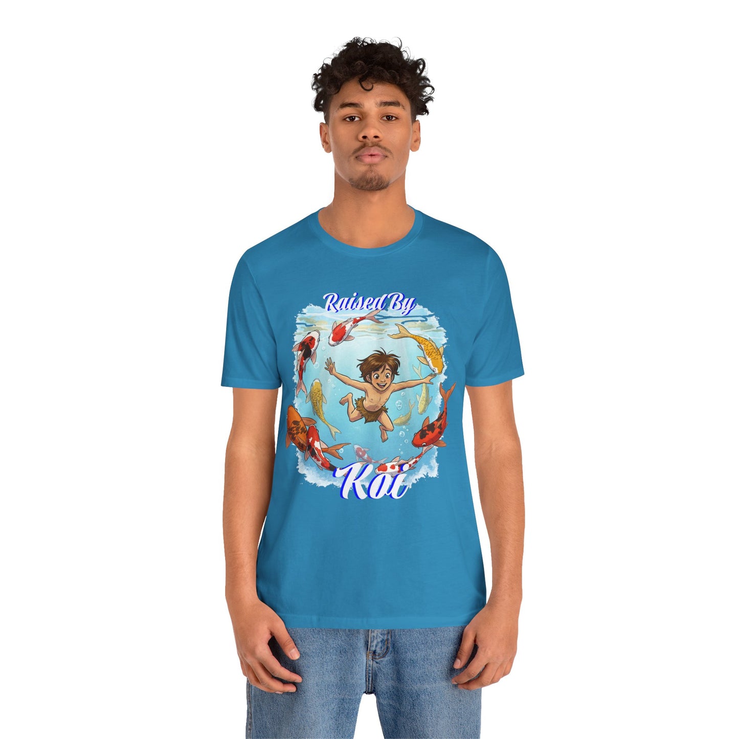 'Raised By Koi; Unisex Jersey Tee - Funny Graphic Tee for Aquatic Lovers, Cute Gift for Birthdays, Casual Wear, Summer Fashion, Relaxed Style - Schmartypants