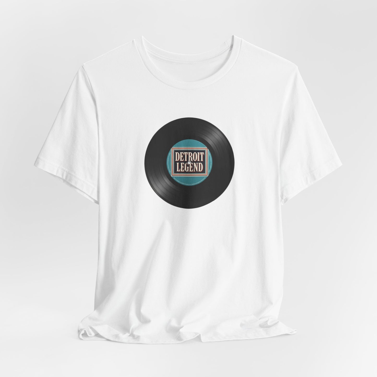 Detroit Legend Vinyl Record Tee, Music Lover Shirt, Unisex Casual Wear, Gift for Music Fans, Retro Record T-Shirt, Motown Shirt
