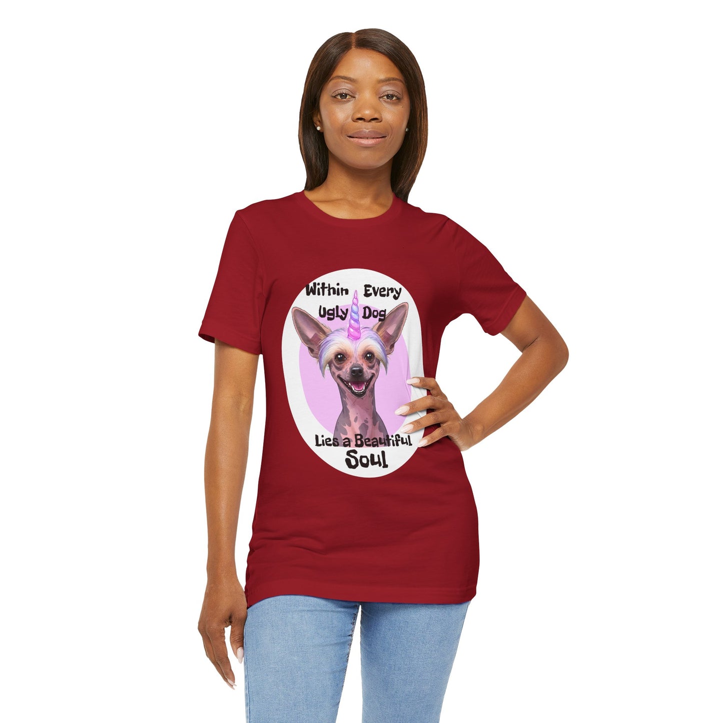 Funny Dog Lover Tee - "Within Every Ugly Dog Lies A Beautiful Soul" Shirt - Chinese Crested Lovers - Schmartypants