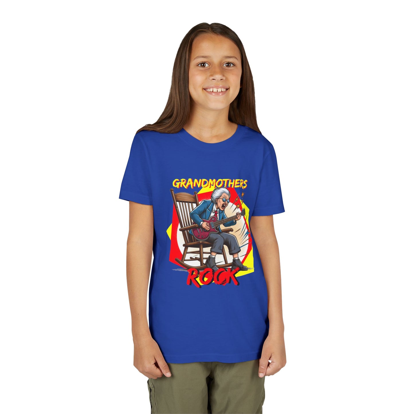'Grandmothers Rock' Youth Short Sleeve Tee - Funny Design to Show Love for Grandma - Schmartypants