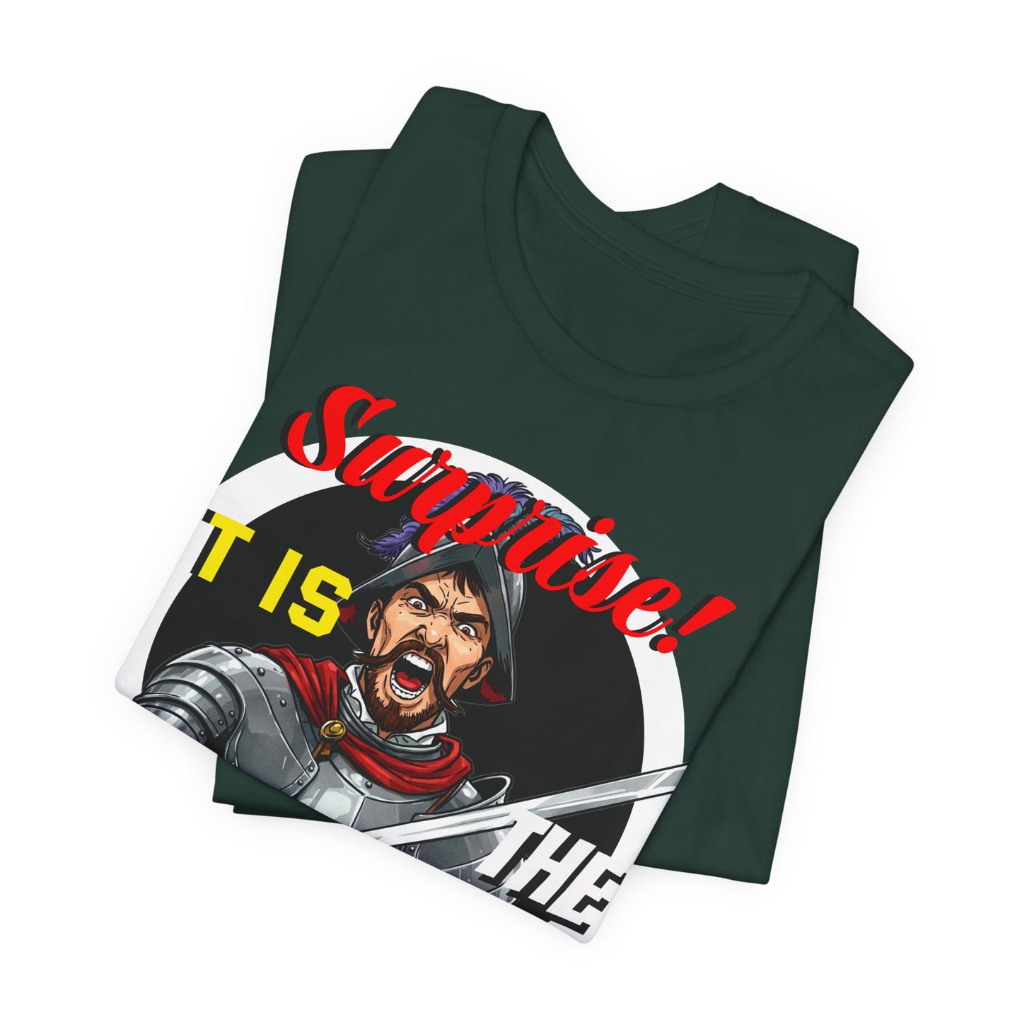Hilarious Spanish Inquisition T-Shirt, British Humor Tee, Unisex Short Sleeve, Ideal for Parties, Gifts, Comedy Lovers