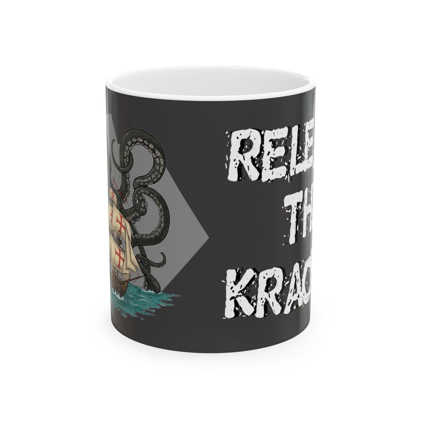 Octopus-Themed Ceramic Mug - "Release the Kraken" Design for Pirates and Gamers - Schmartypants