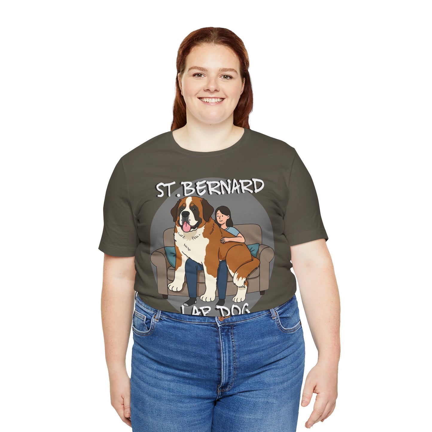 Funny St. Bernard Lap Dog Tee - Unisex Jersey Short Sleeve Tee for Dog Lovers - Schmartypants