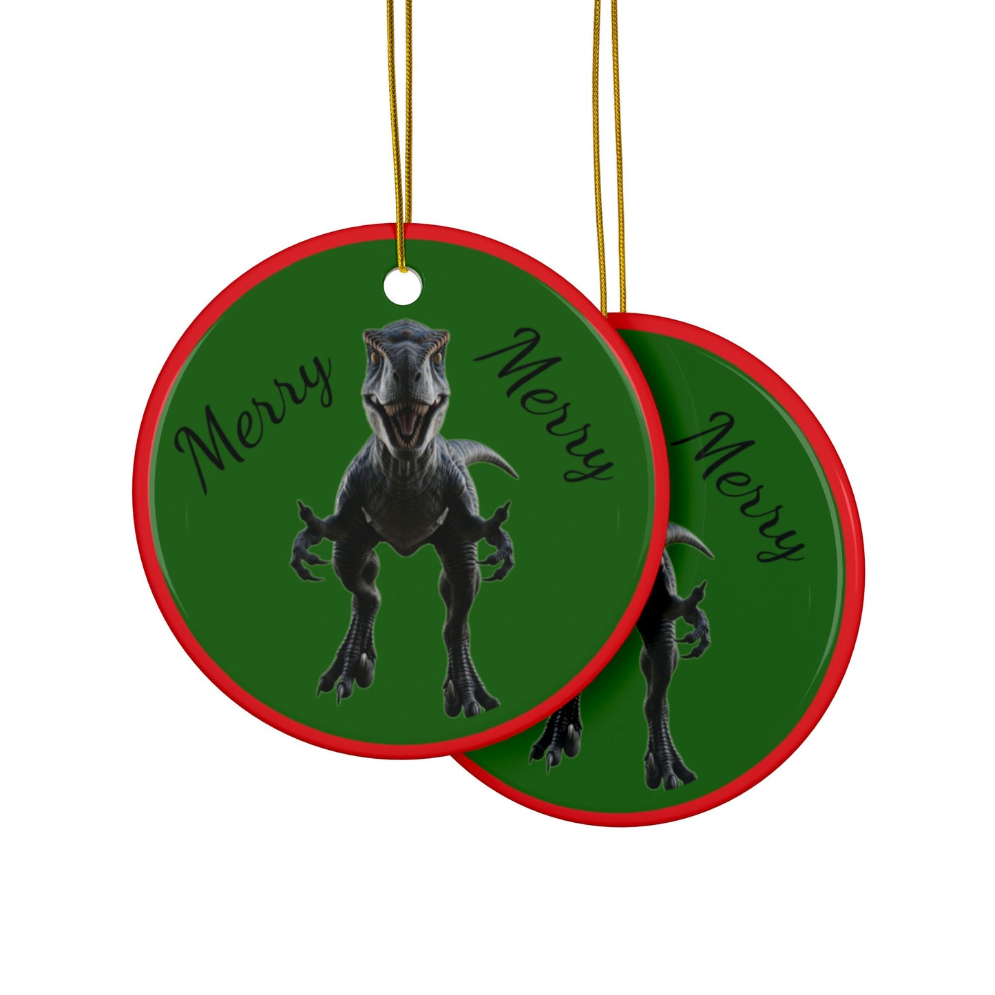 Velociraptor Jurassic Era Dinosaur Christmas Tree Ornaments, Keepsakes, Collectibles, Party Favors