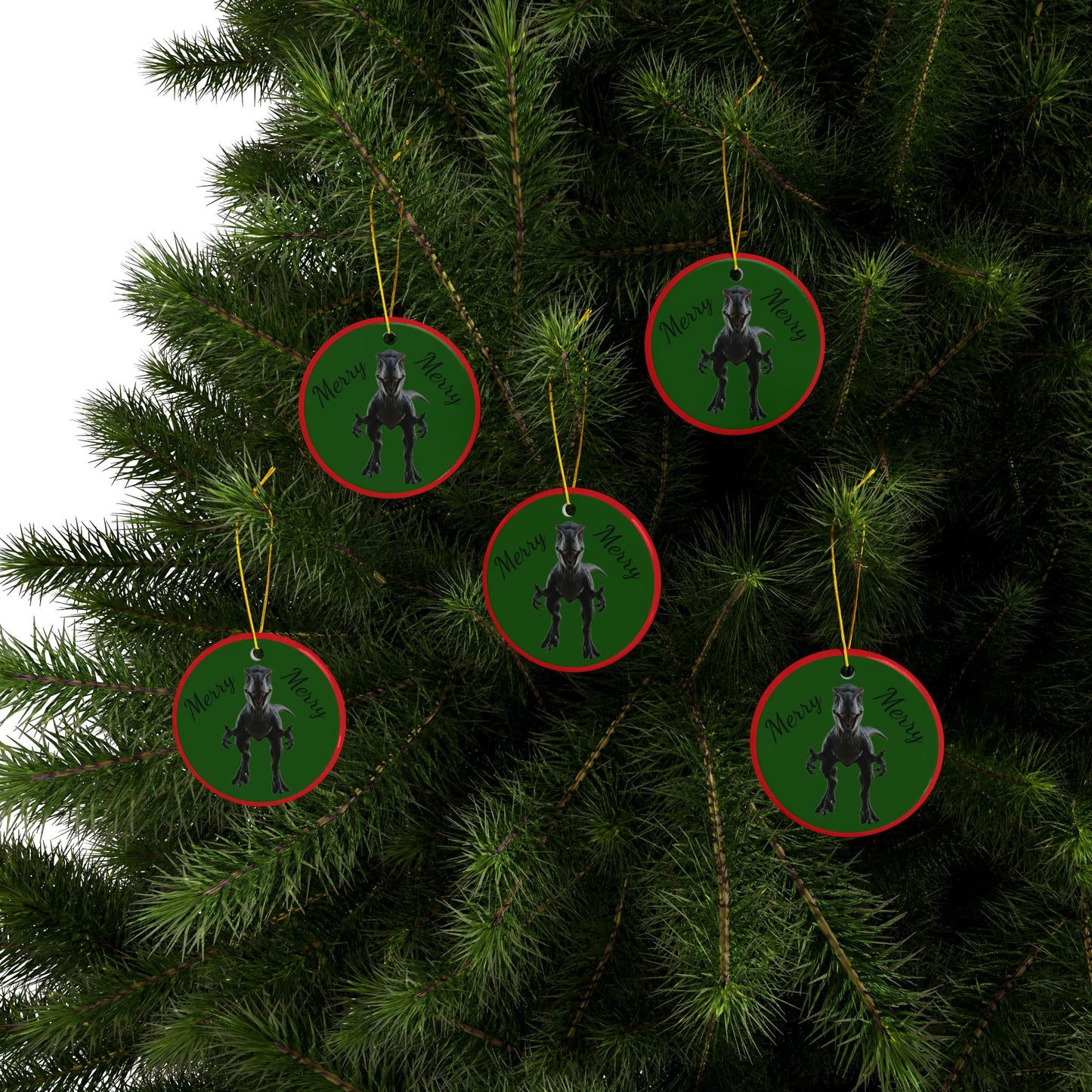Velociraptor Jurassic Era Dinosaur Christmas Tree Ornaments, Keepsakes, Collectibles, Party Favors