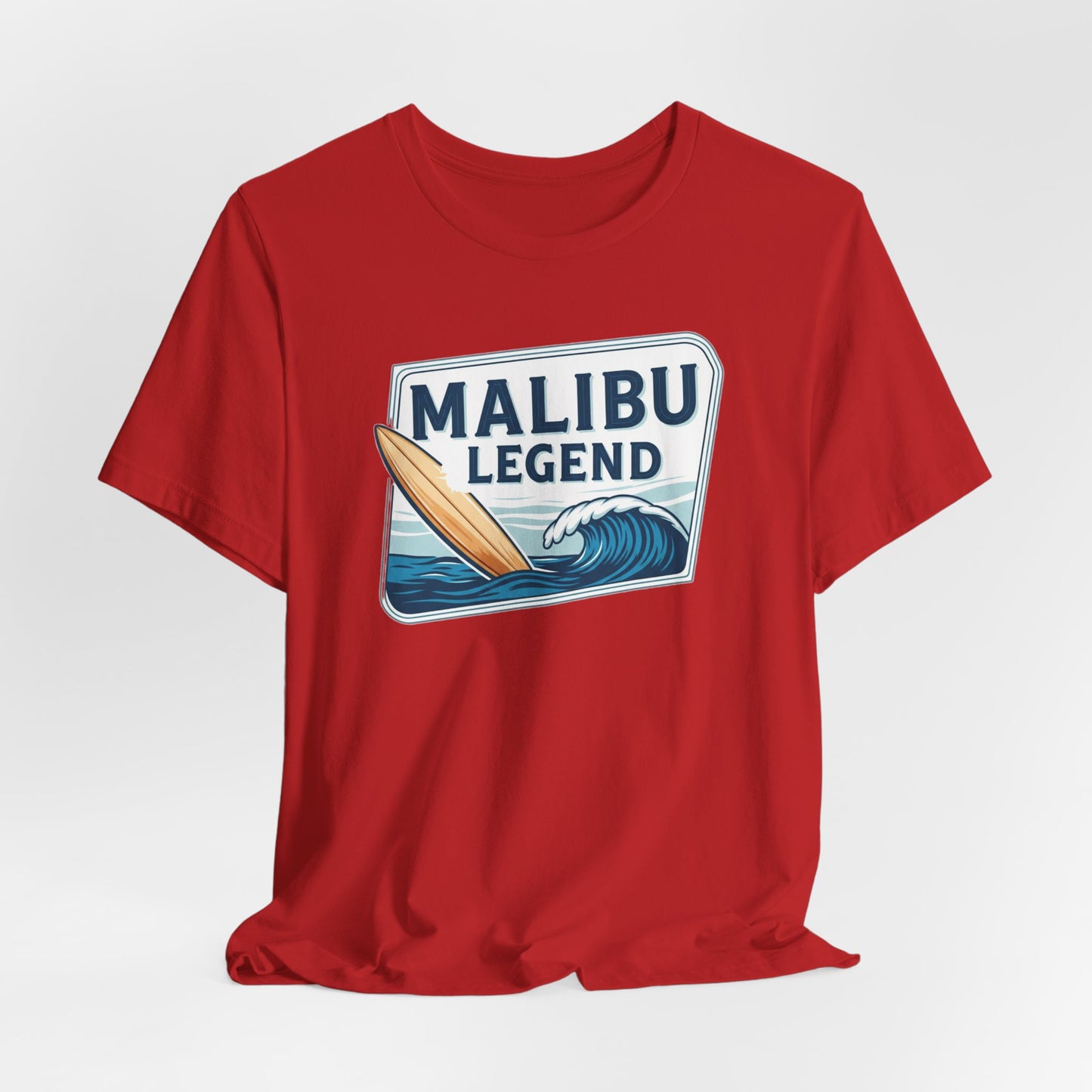 Malibu Legend Surf Tee | Unisex Jersey Short Sleeve Shirt, Beachwear, Summer Vibes, Surfing Gift, California Style, Malibu Souvenir Tee