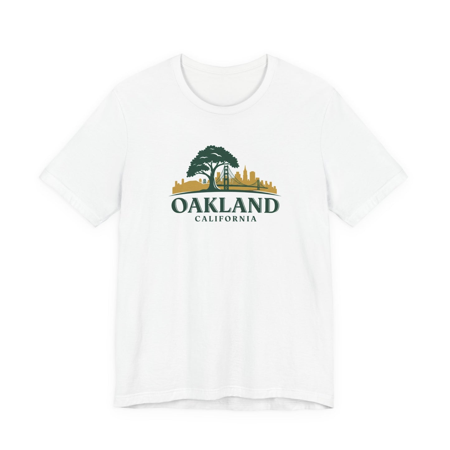Oakland Cityscape Unisex Jersey Tee, Casual Wear, Gifts for Him/Her, Summer Fashion, Oakland California T-Shirt, Oakland Souvenir