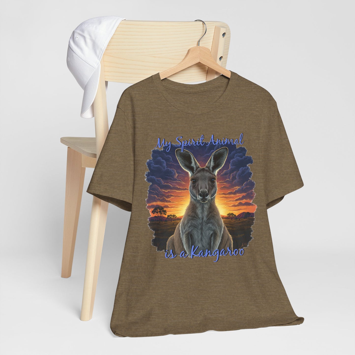 'My Spirit Animal is a Kangaroo' Tee - Unisex Jersey Short Sleeve T-Shirt for Wildlife Lovers, Aussies - Schmartypants