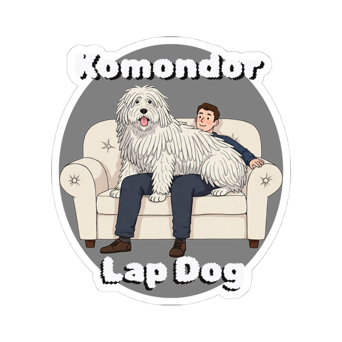 Komondor Lap Dog Stickers - Cute Pet Decor for Dog Lovers, Perfect for Laptops, Water Bottles, Journals, Gifts - Schmartypants