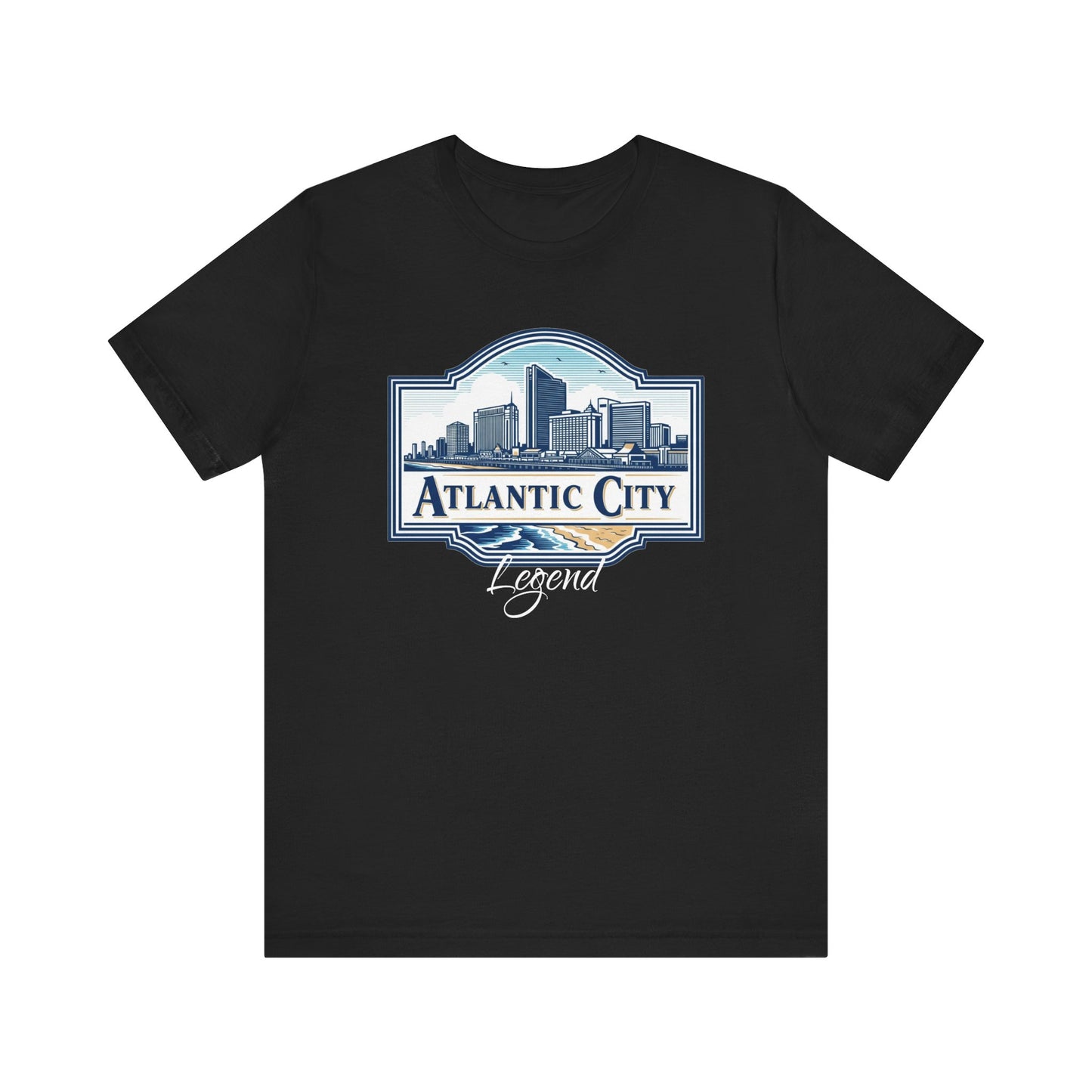 Atlantic City Legend Tee - Unisex Jersey Shirt, Cool Graphic Tee, Casual Wear, Vacation Souvenir, Travel Gift, Beach Outfit