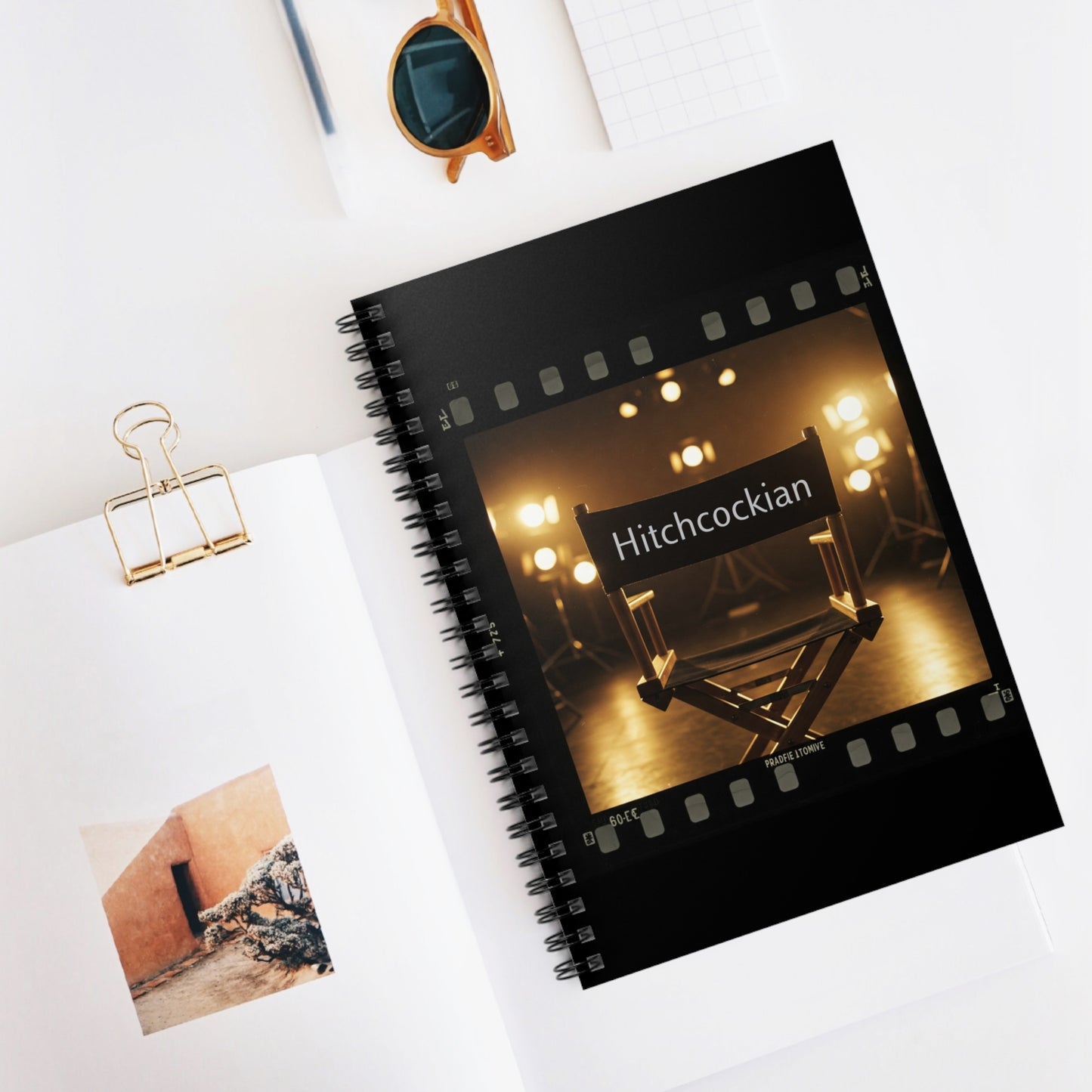Hitchcockian Film Enthusiast Spiral Notebook - Perfect for Writers & Movie Lovers - Directors and Film Students - Schmartypants