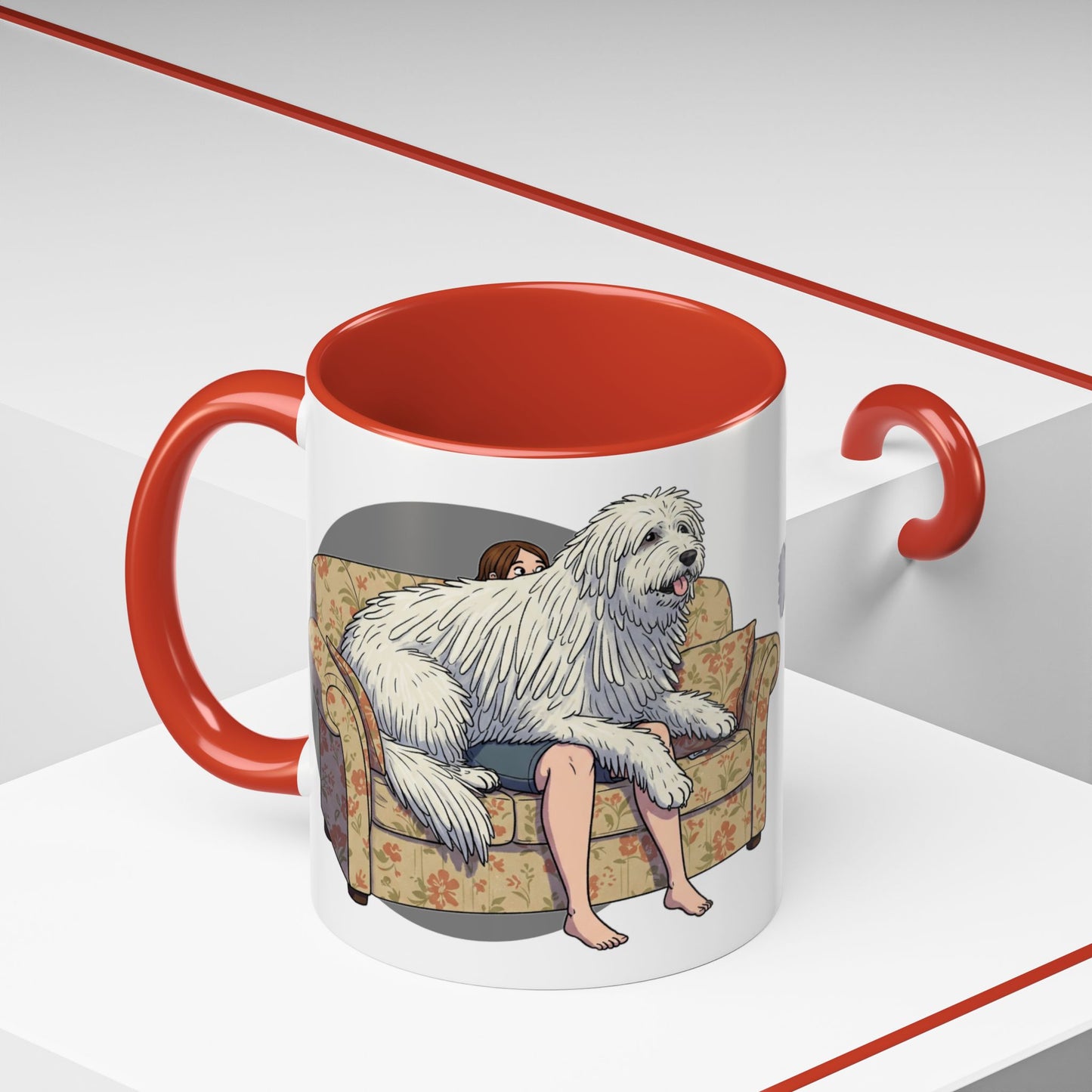 Komondor Lap Dog Coffee Mug - Funny Pet Lovers Gift - 11oz & 15oz - Schmartypants