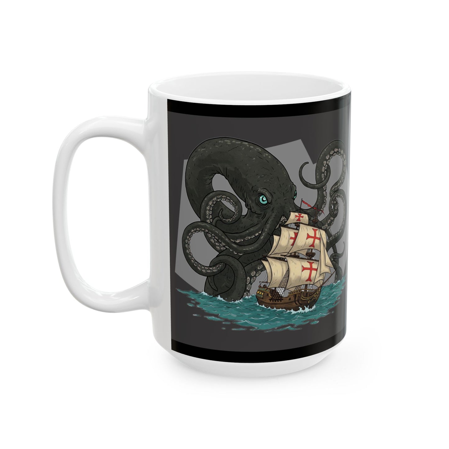 Octopus-Themed Ceramic Mug - "Release the Kraken" Design for Pirates and Gamers - Schmartypants