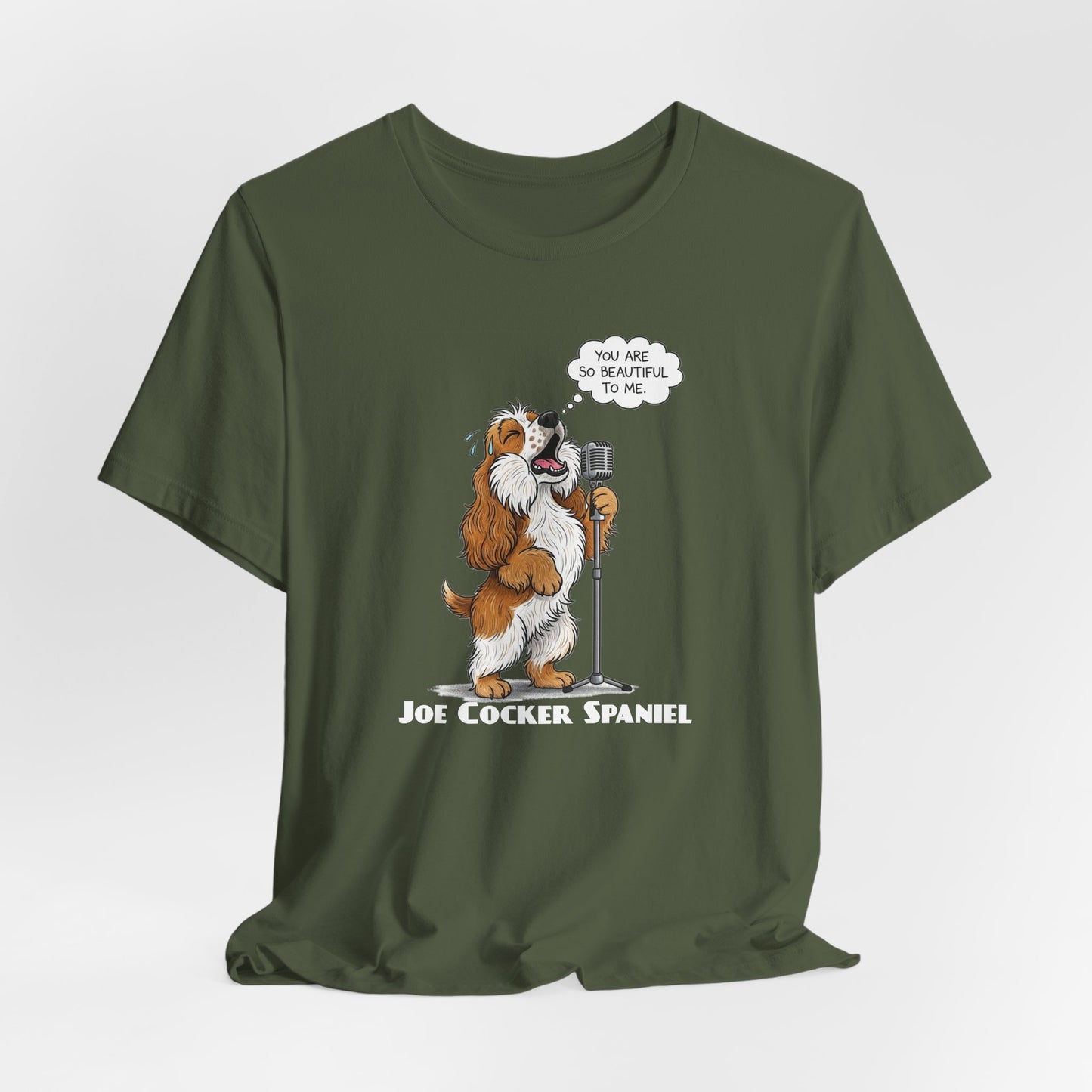 Funny 'Joe Cocker Spaniel' Dog Lovers Tee, Unisex Dog Shirt, Funny Pet Owner Apparel