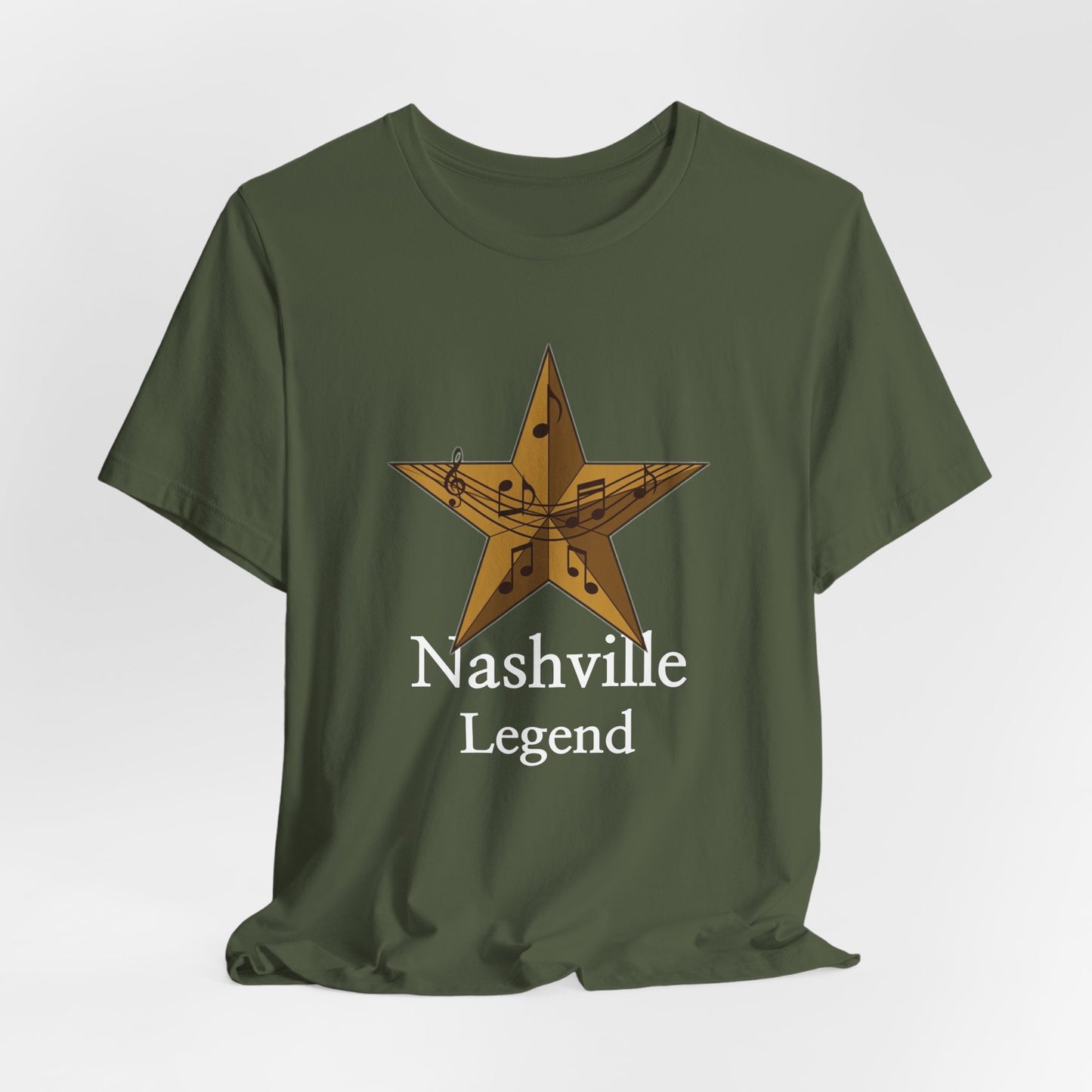 Nashville Legend Tee, Unisex Jersey T-Shirt, Country Music Apparel, Gift for Musicians, Nashville Souvenir, Western Style Clothing