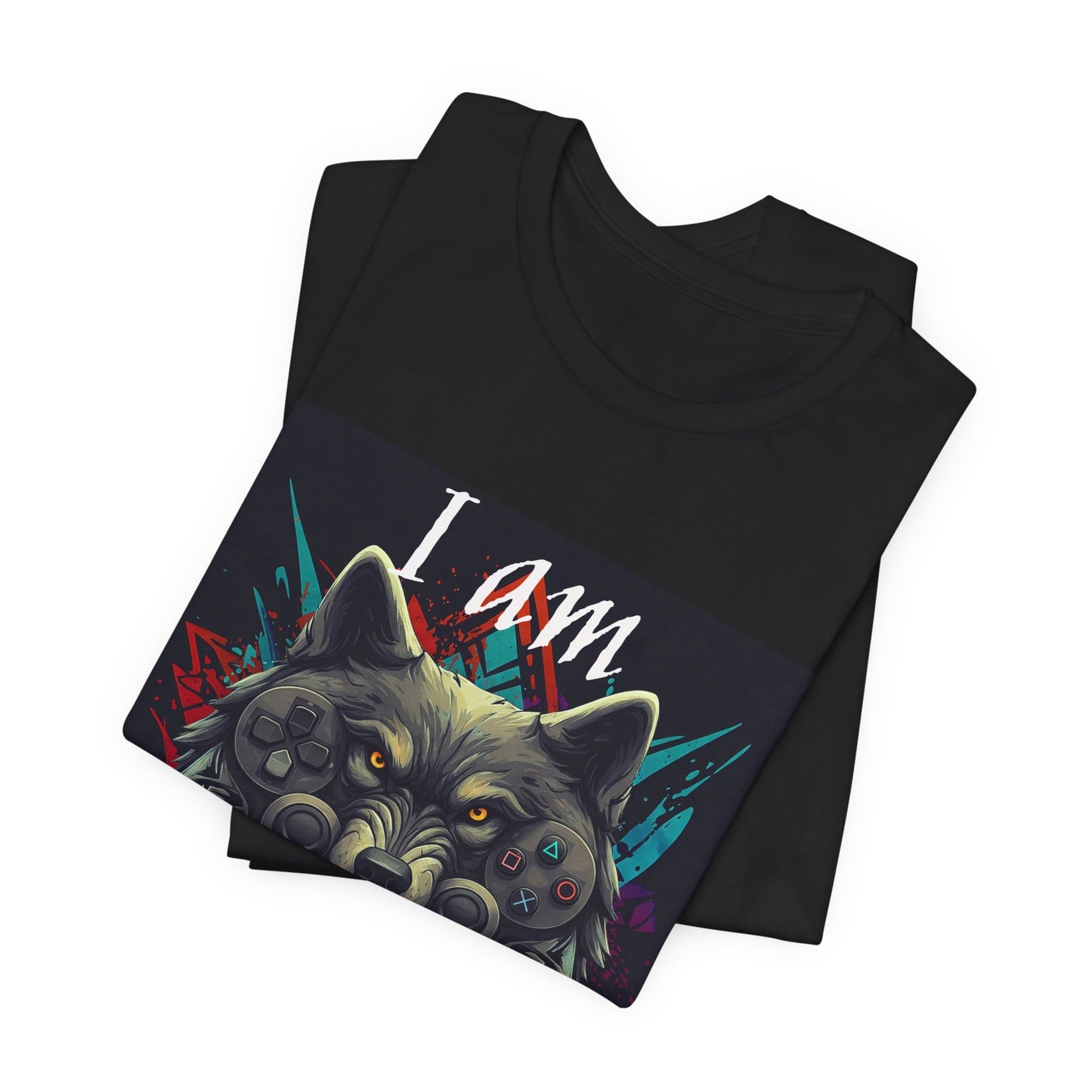 Wolf 'I Am Legend' Gamer T-Shirt, Video Game Controller Tee, Gamer Gift, Birthday Shirt, Game Night Apparel, Comic Con Top