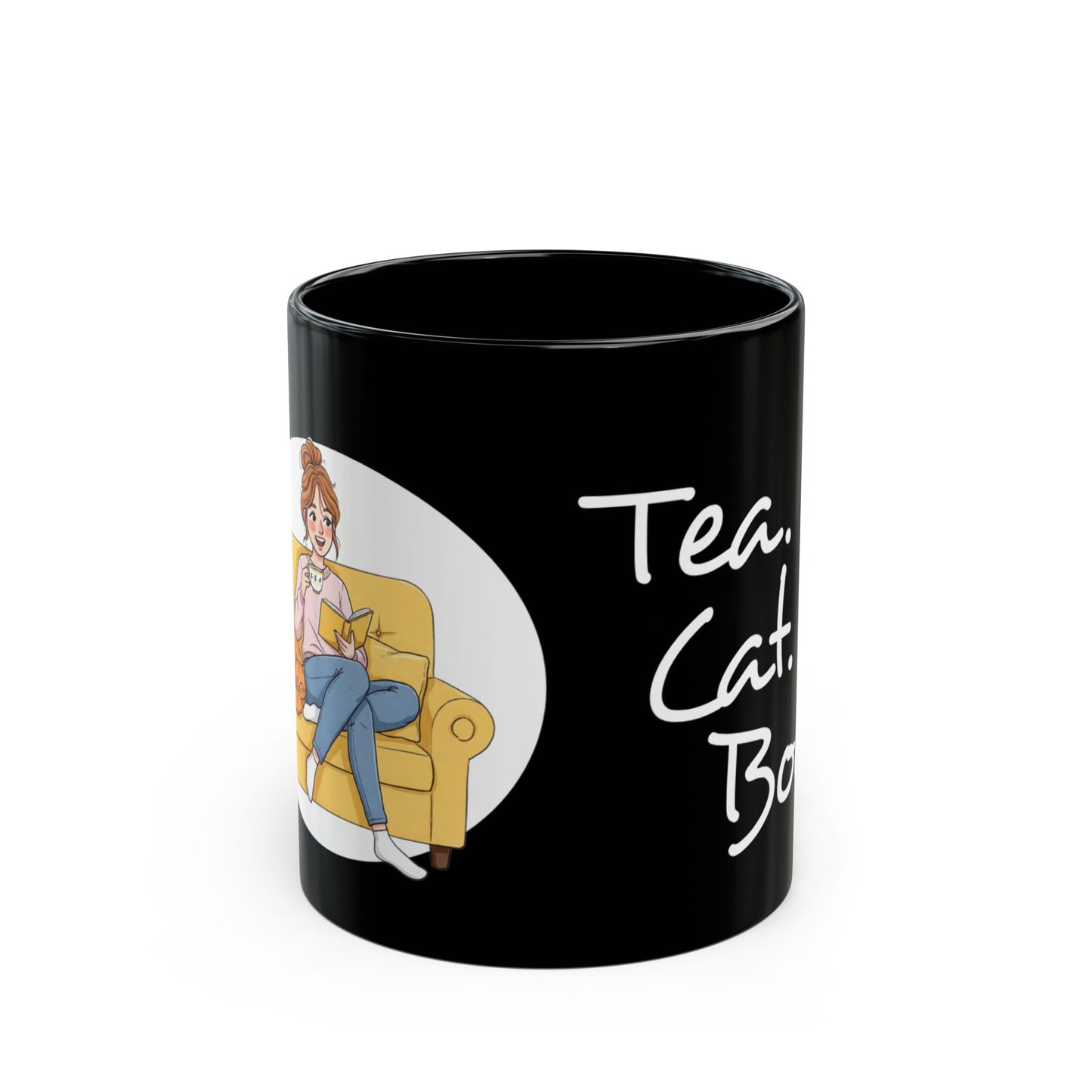 Cozy Cat Lover Mug - Perfect for Tea & Reading - Cat Lovers Gift, Book Lovers - Schmartypants