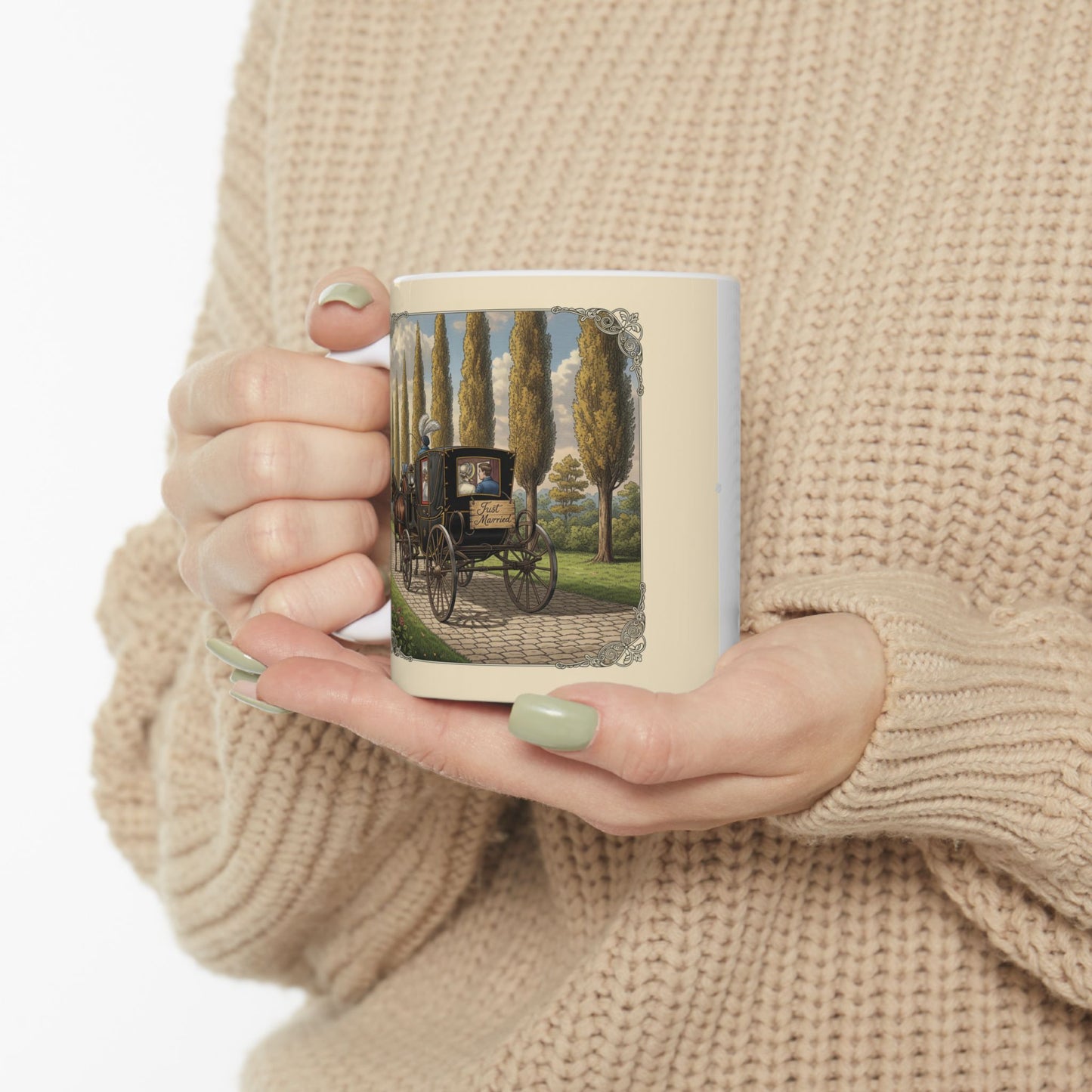 Personalizable Wedding Reception Favor Ceramic Mug, Gift Coffee Cup, Customizable Bridal Shower Tea Mug, Special Occasion Guest Present