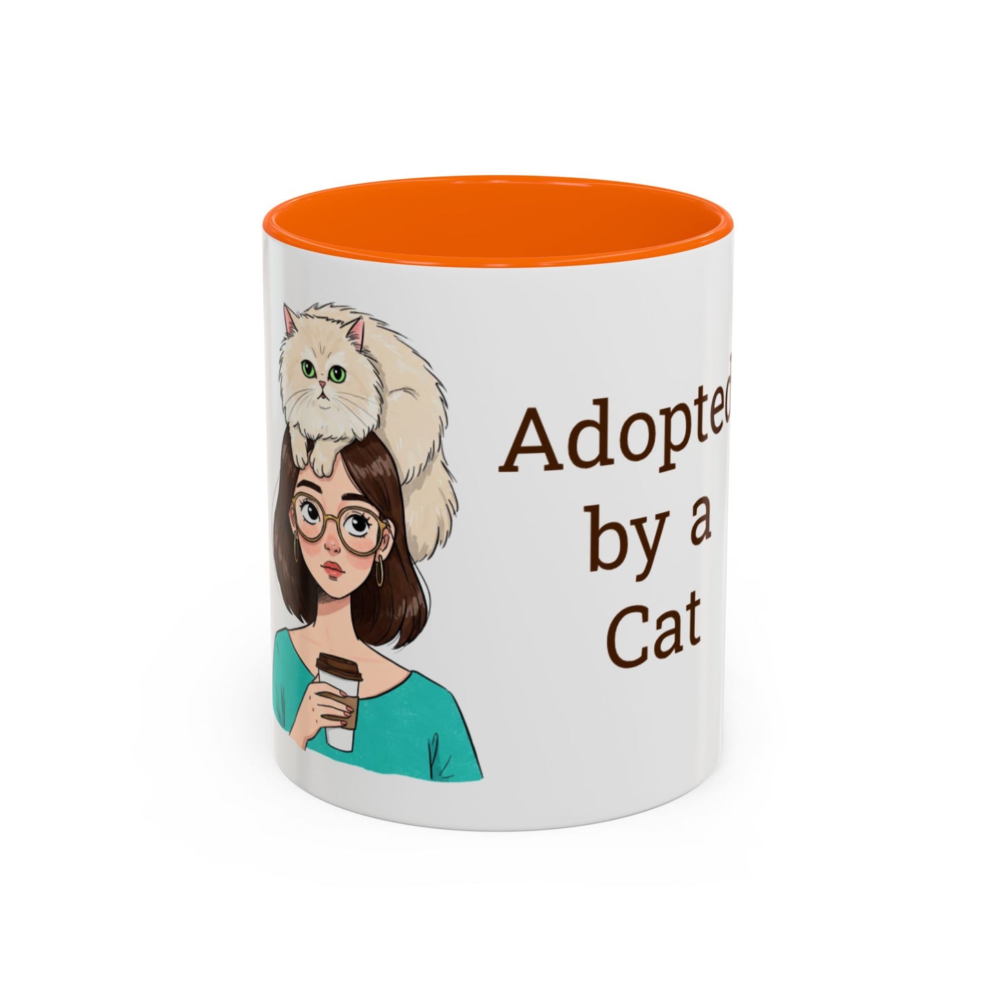 Adopted by a Cat Accent Coffee Mug - Perfect Gift for Cat Lovers - Funny Cat - Feline Humor - Schmartypants