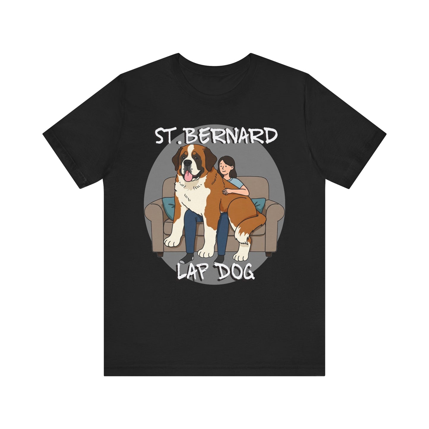Funny St. Bernard Lap Dog Tee - Unisex Jersey Short Sleeve Tee for Dog Lovers - Schmartypants