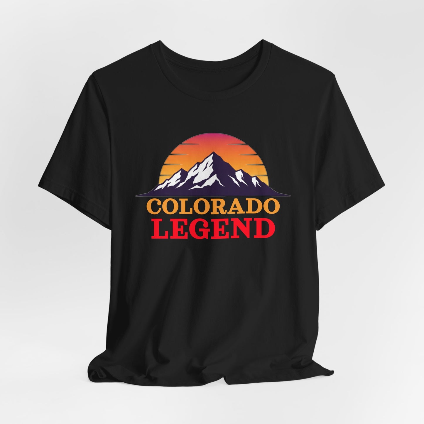 Colorado Legend Unisex Short Sleeve Tee, Mountain Lover Shirt, Adventure Gear, Gift for Hikers, Casual Wear, Outdoor Apparel