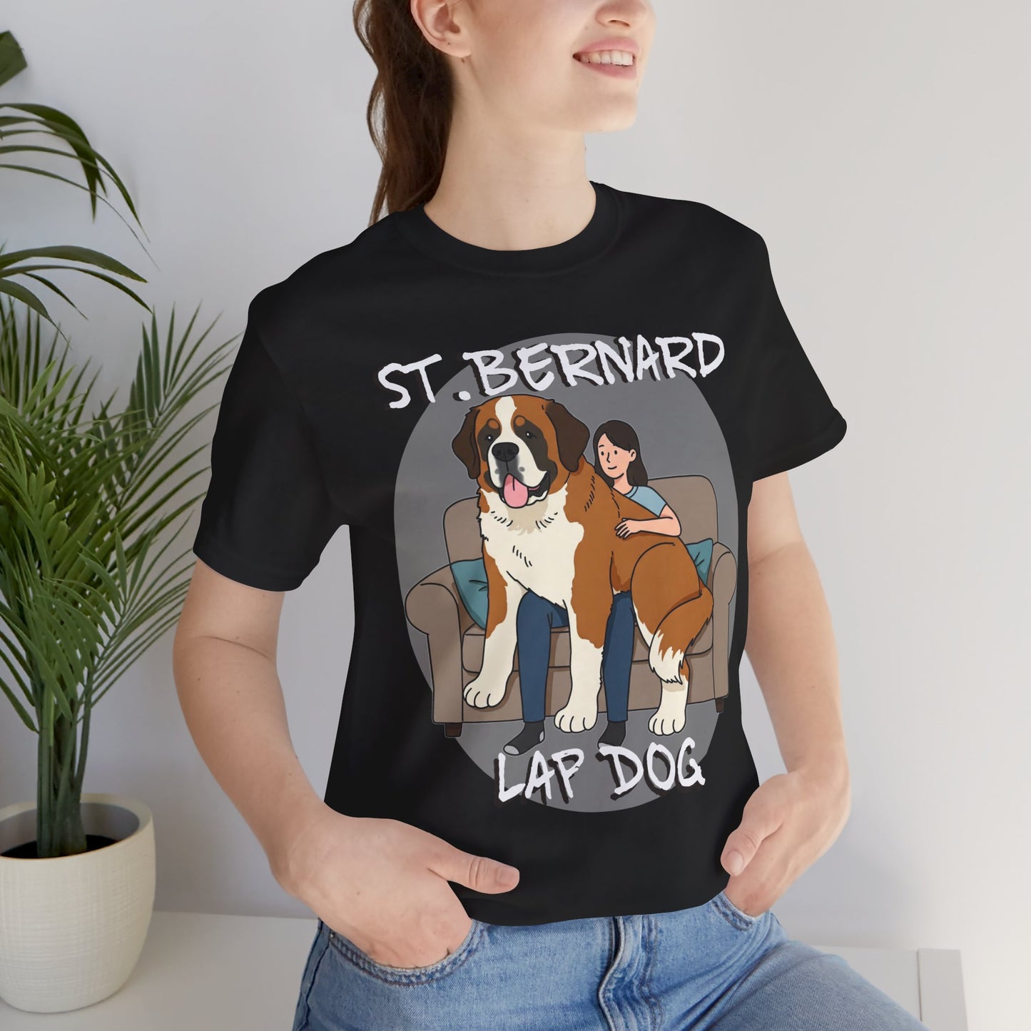 Funny St. Bernard Lap Dog Tee - Unisex Jersey Short Sleeve Tee for Dog Lovers - Schmartypants