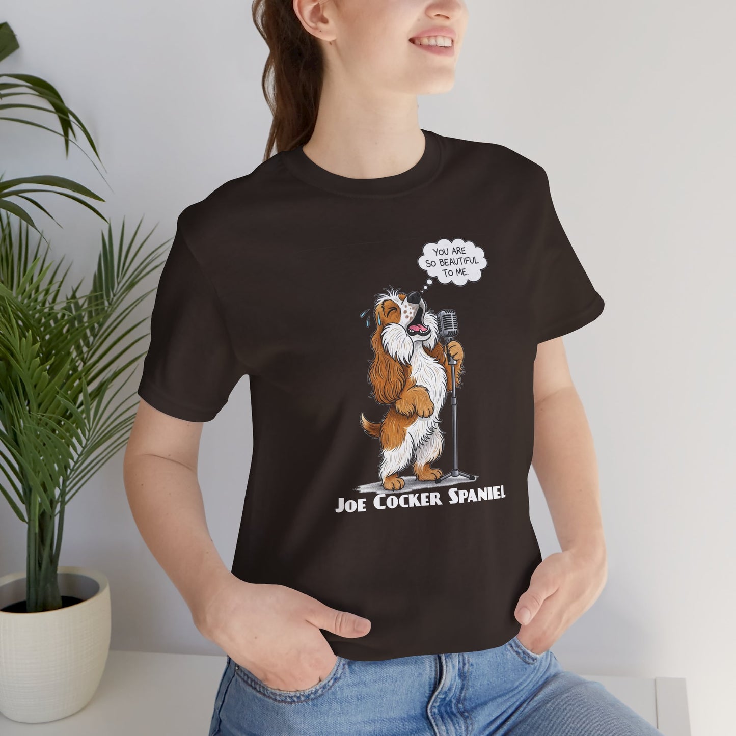 Funny 'Joe Cocker Spaniel' Dog Lovers Tee, Unisex Dog Shirt, Funny Pet Owner Apparel