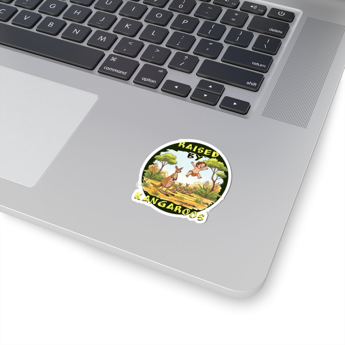Raised by Kangaroos Stickers | Fun, Humorous Nature-Themed Kiss-Cut Stickers for Kids & Animal Lovers, Aussies - Schmartypants