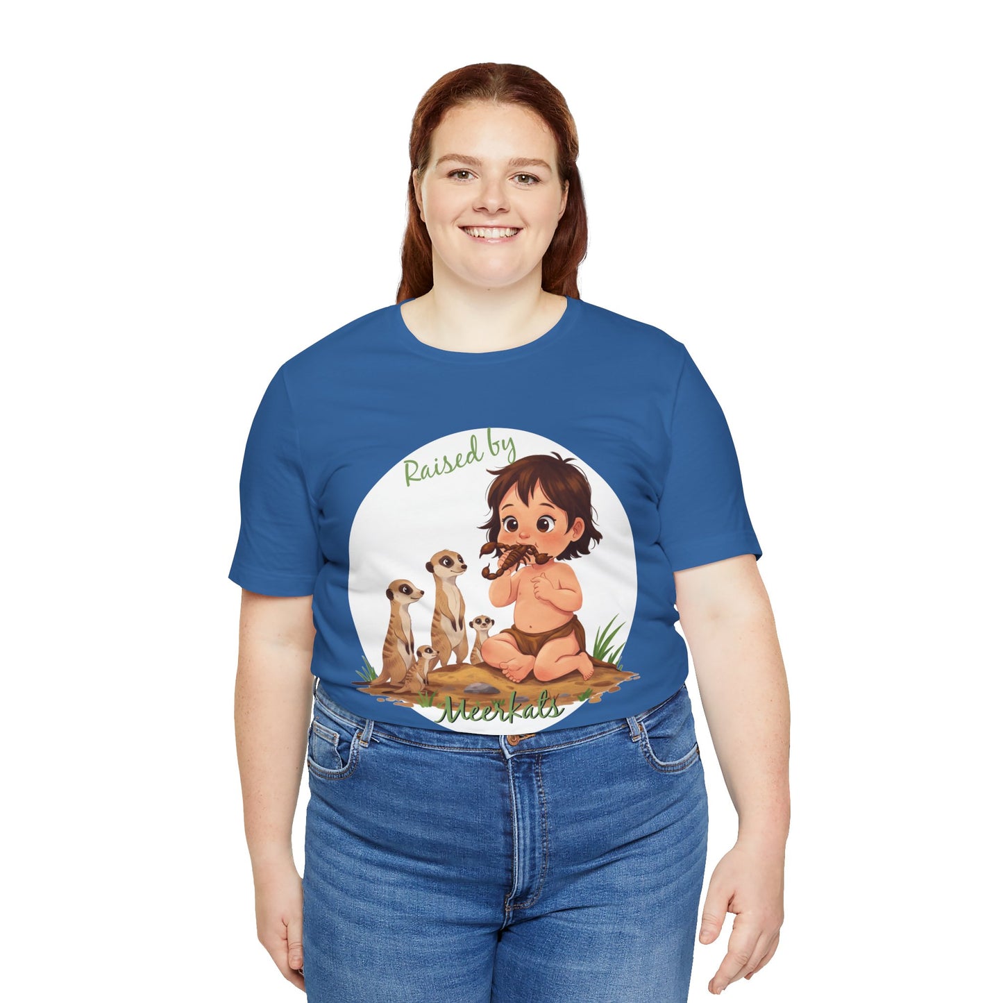 Funny Meerkat Tee - "Raised by Meerkats" Unisex Jersey Short Sleeve Shirt - for Meerkat and Wildlife Lovers - Schmartypants